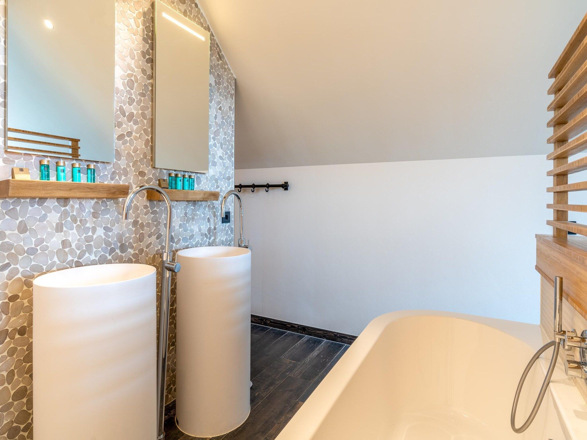 De badkamer van Villa Buytenplaats 183 in De Koog