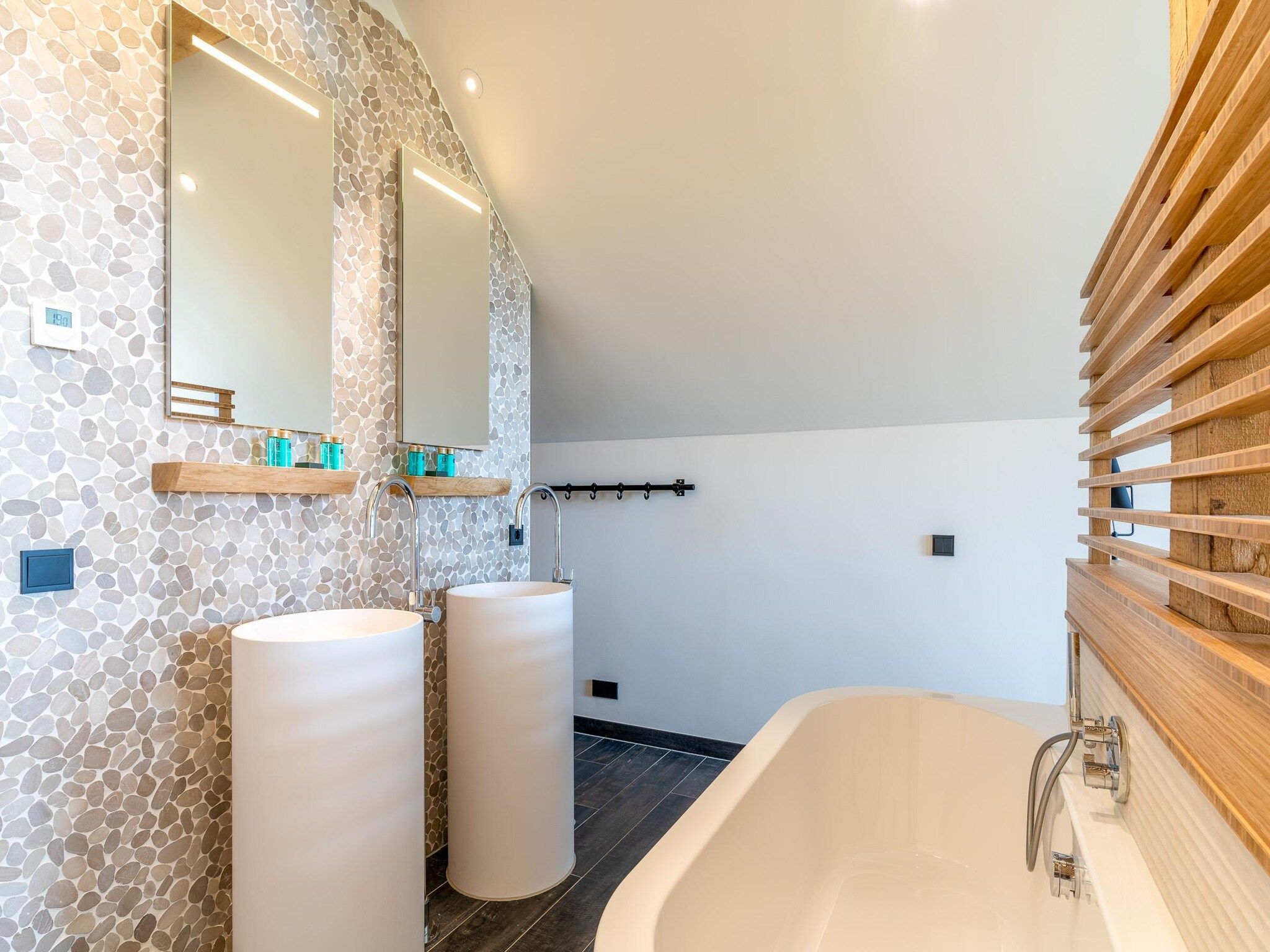 De badkamer van Villa Buytenplaats 189 in De Koog