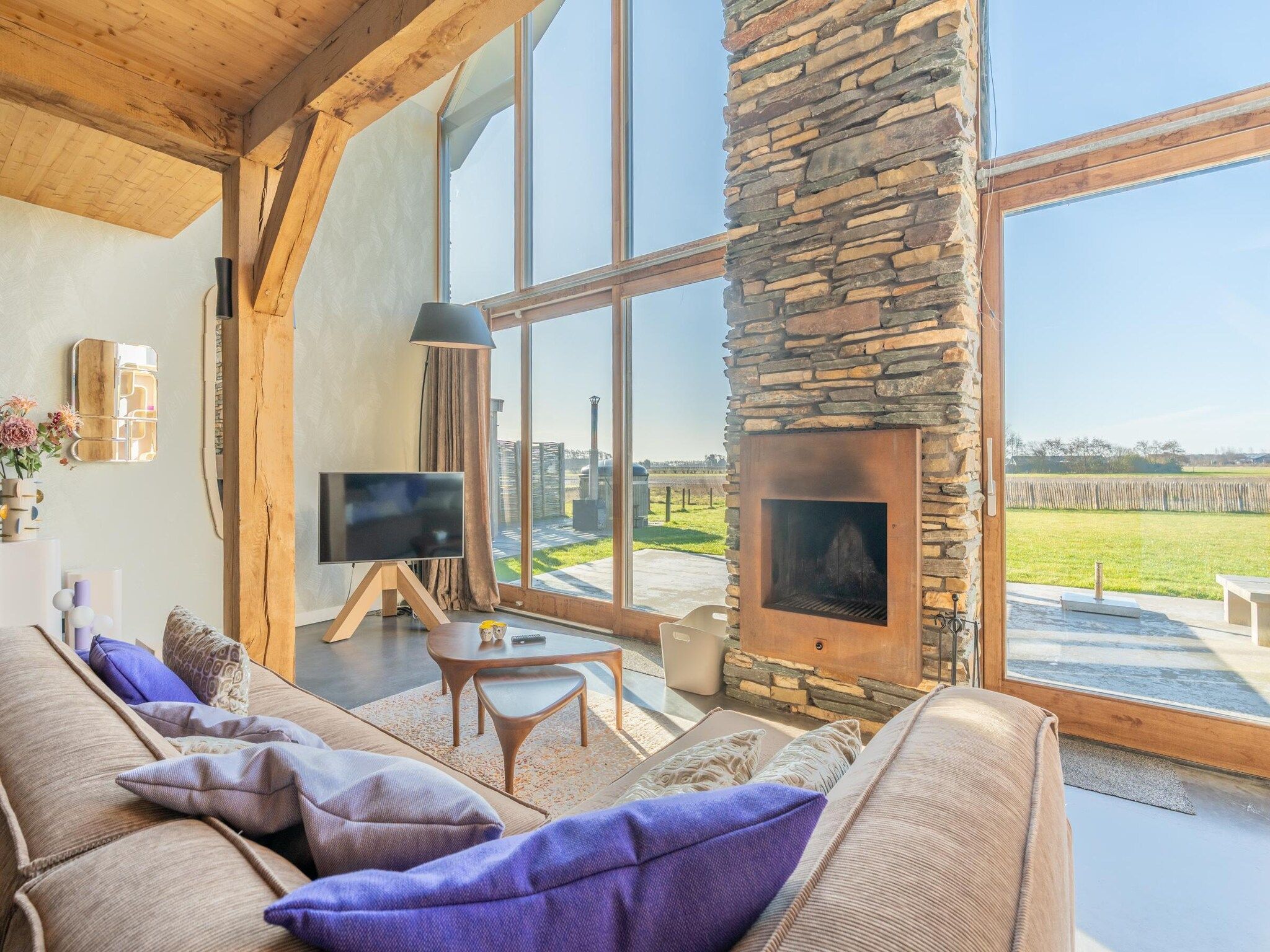 De woonkamer van Villa Buytenplaats 189 in De Koog