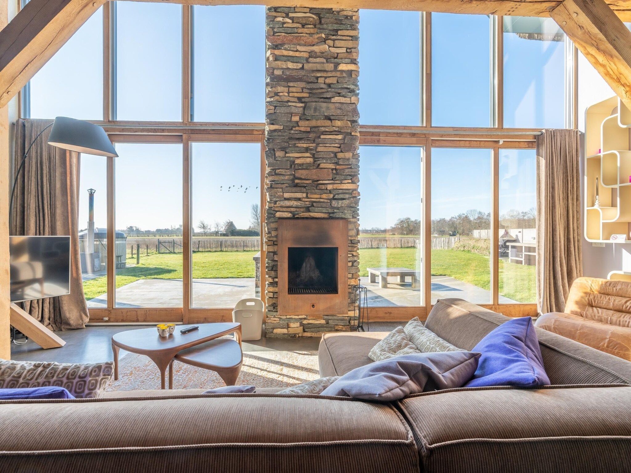 De woonkamer van Villa Buytenplaats 189 in De Koog