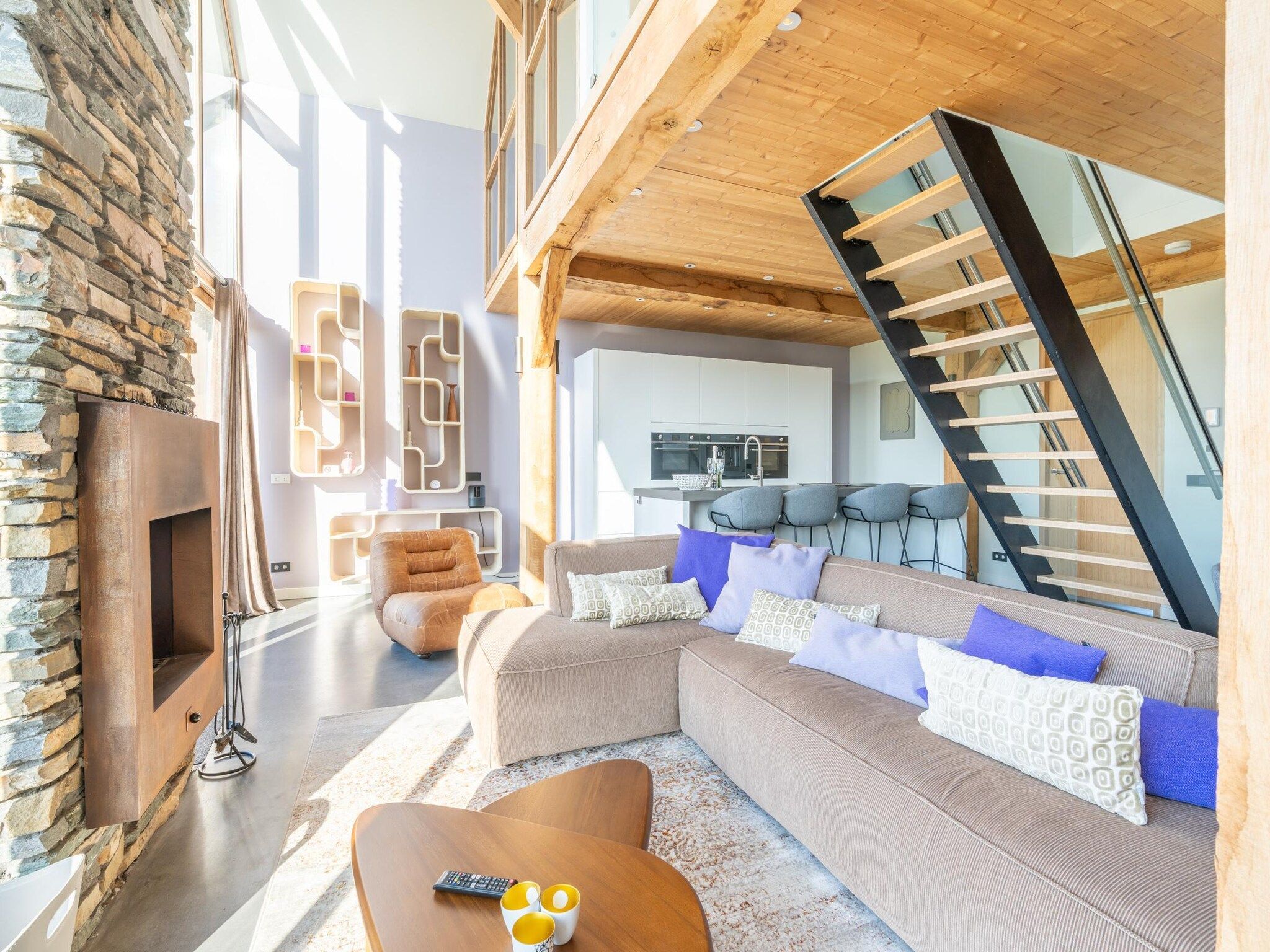 De woonkamer van Villa Buytenplaats 189 in De Koog