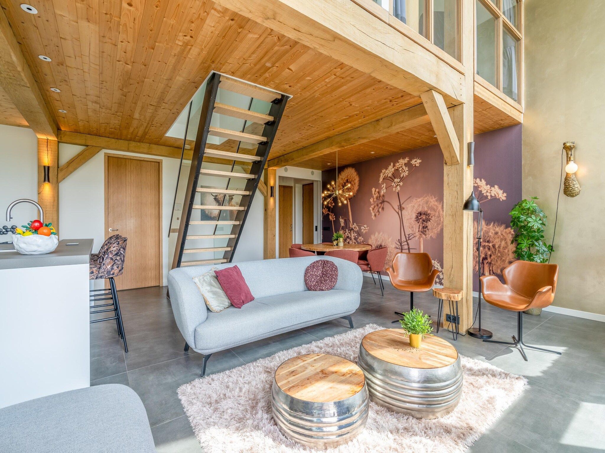 De woonkamer van Villa Buytenplaats 187 in De Koog