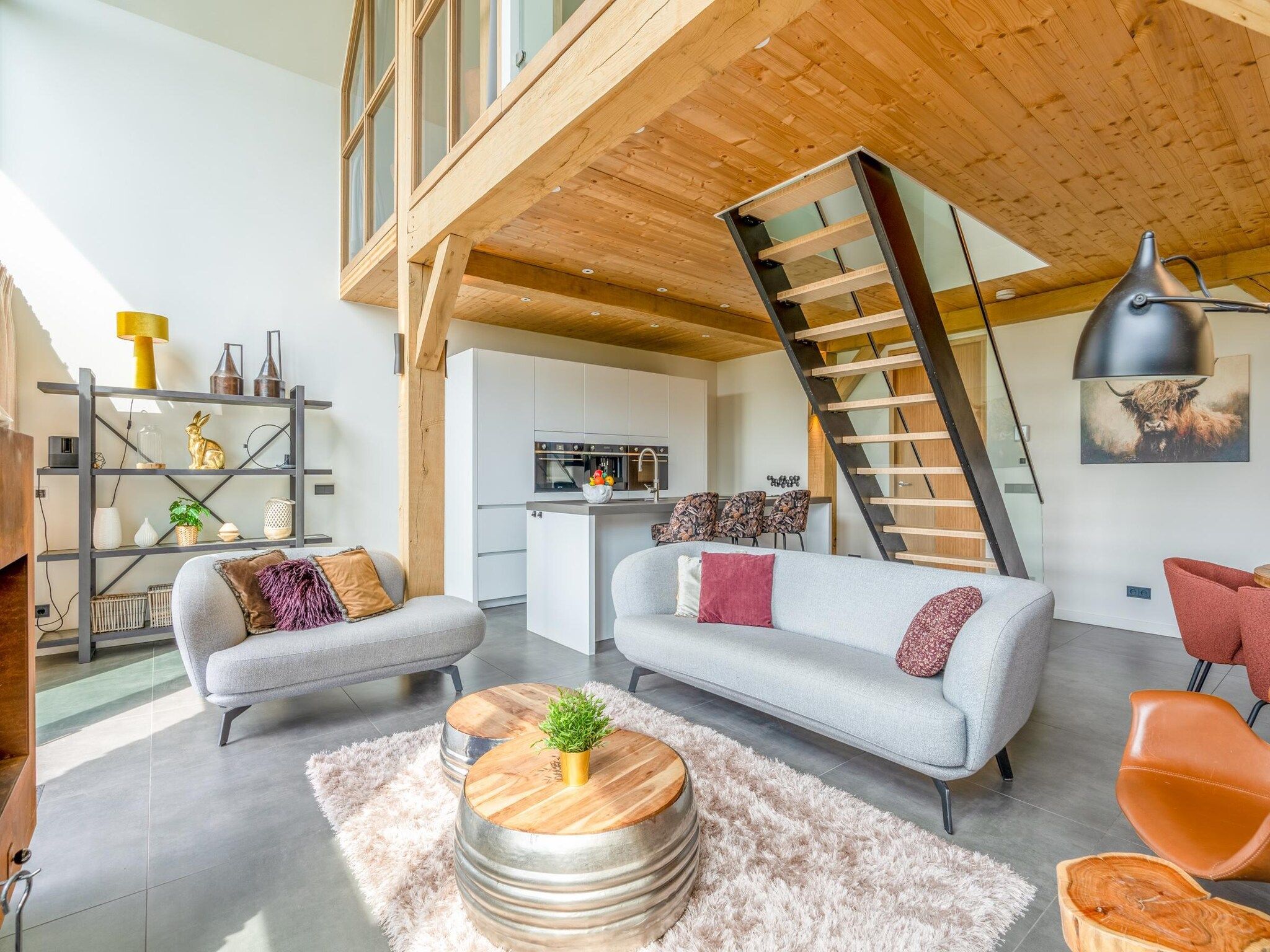 De woonkamer van Villa Buytenplaats 187 in De Koog