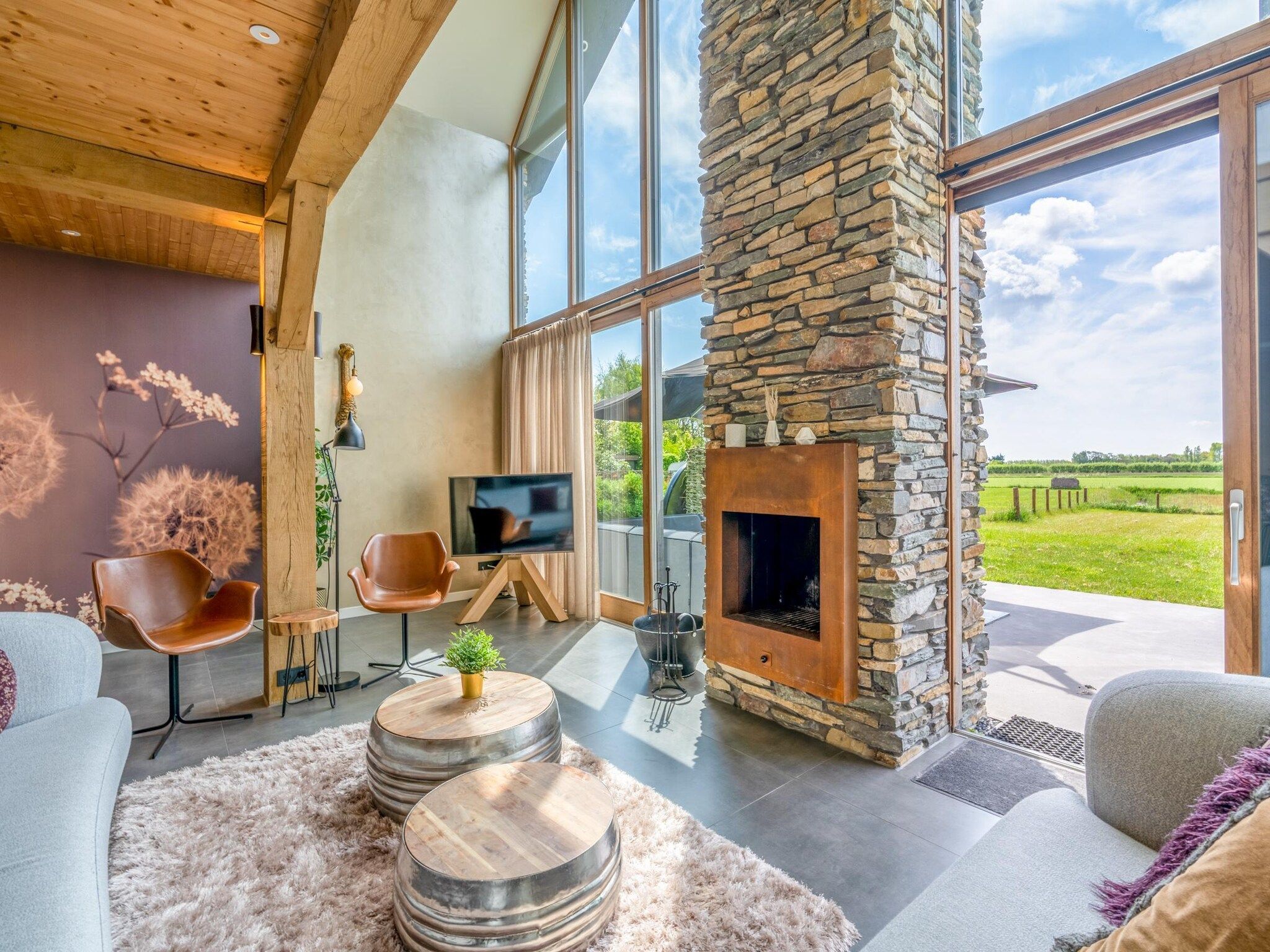 De woonkamer van Villa Buytenplaats 187 in De Koog