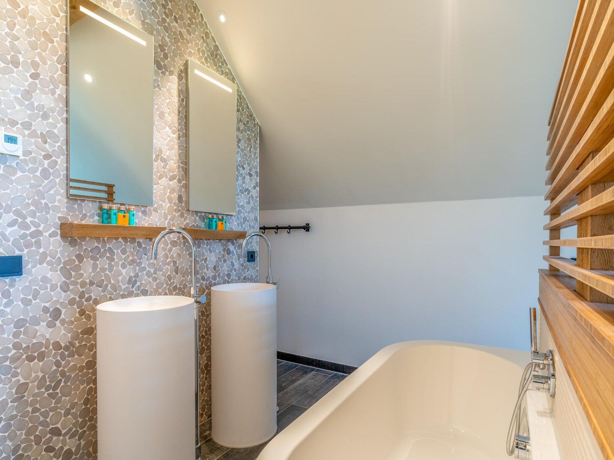 De badkamer van Villa Buytenplaats 187 in De Koog