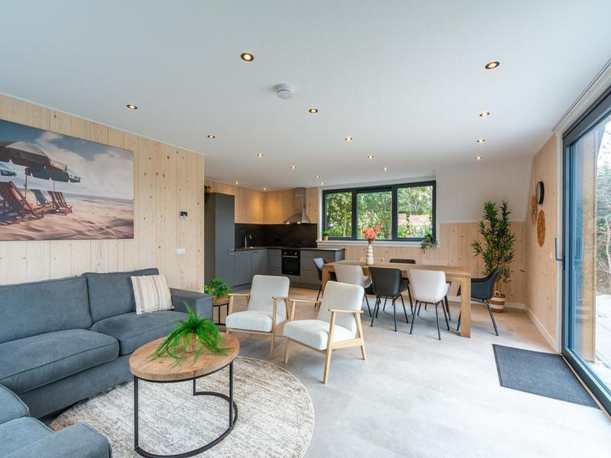 De woonkamer van Sandepark 113 in Groote Keeten