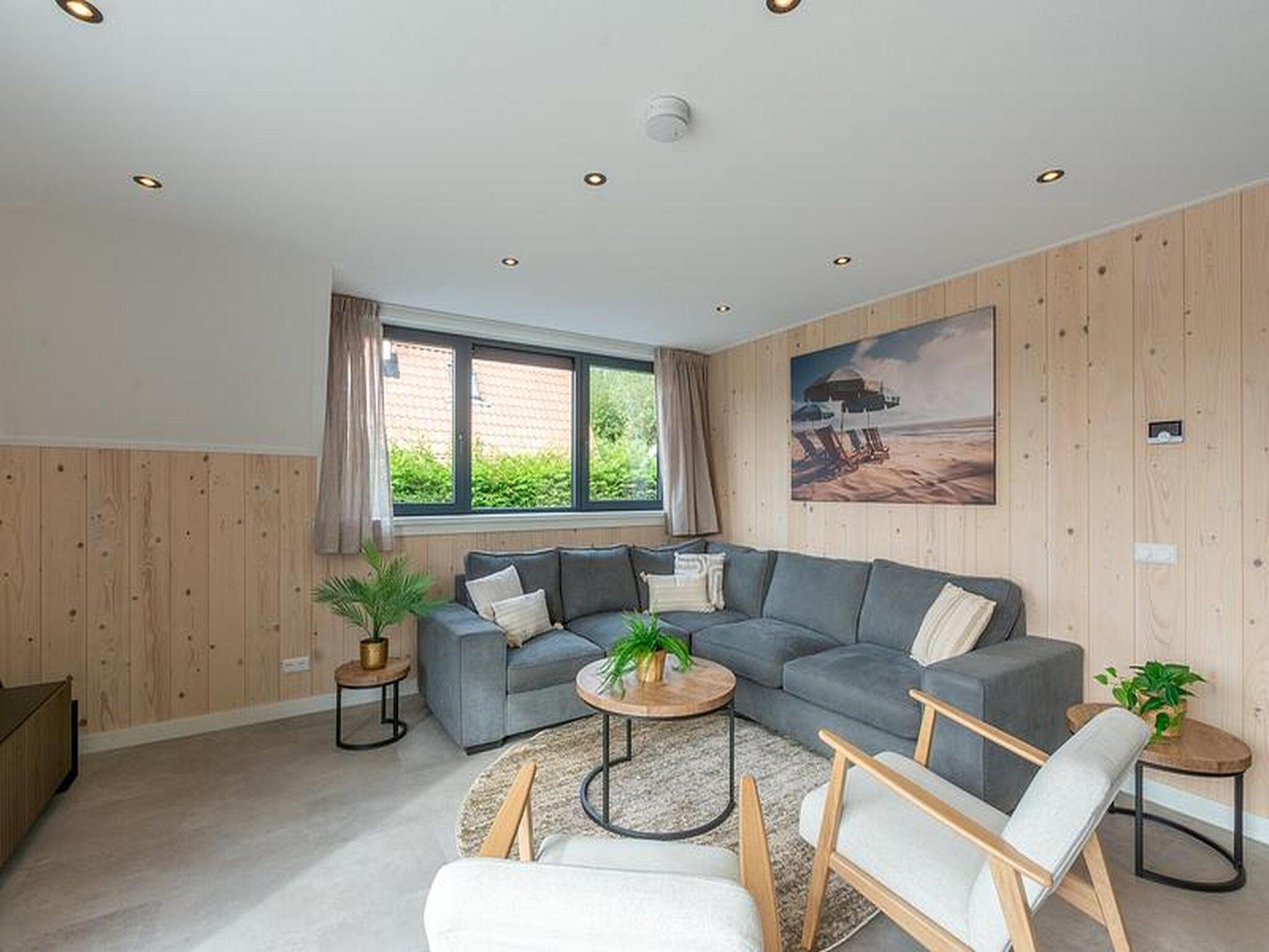 De woonkamer van Sandepark 113 in Groote Keeten