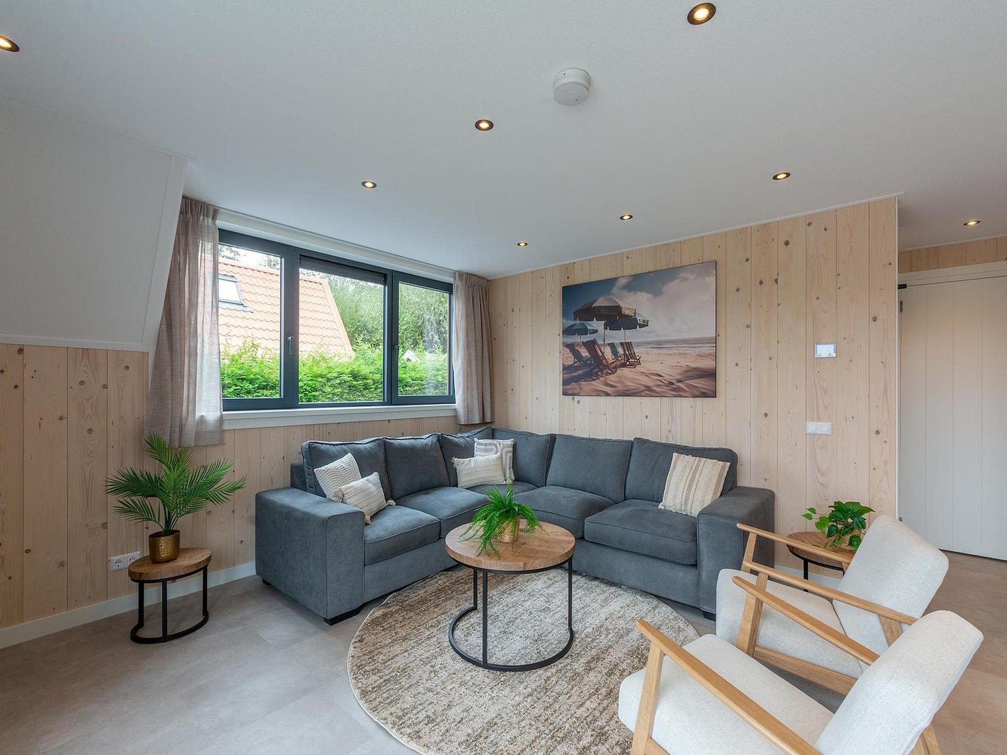 De woonkamer van Sandepark 113 in Groote Keeten