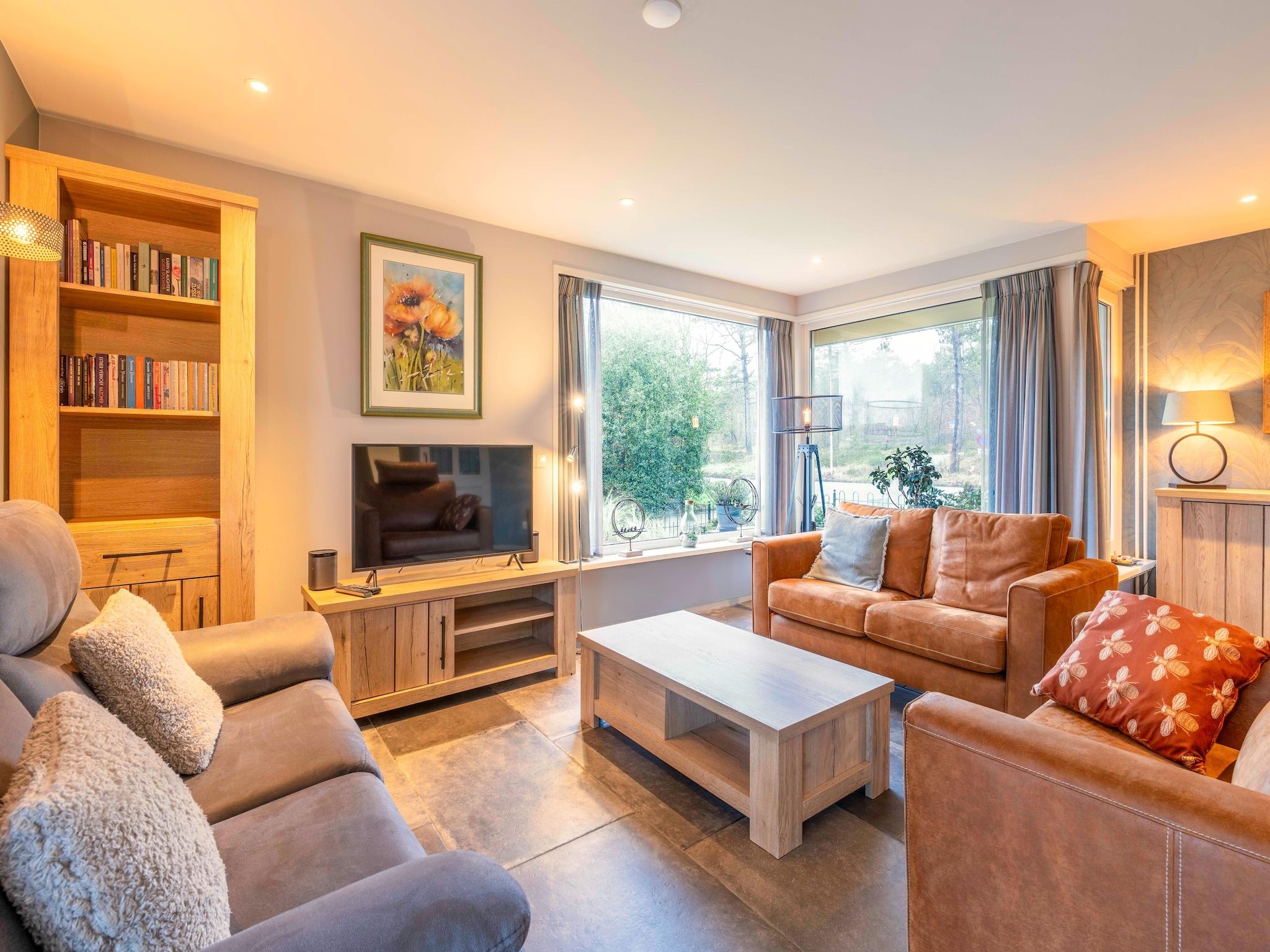 De woonkamer van Ruijslaan 69 - Huis Ter Duin in De Koog