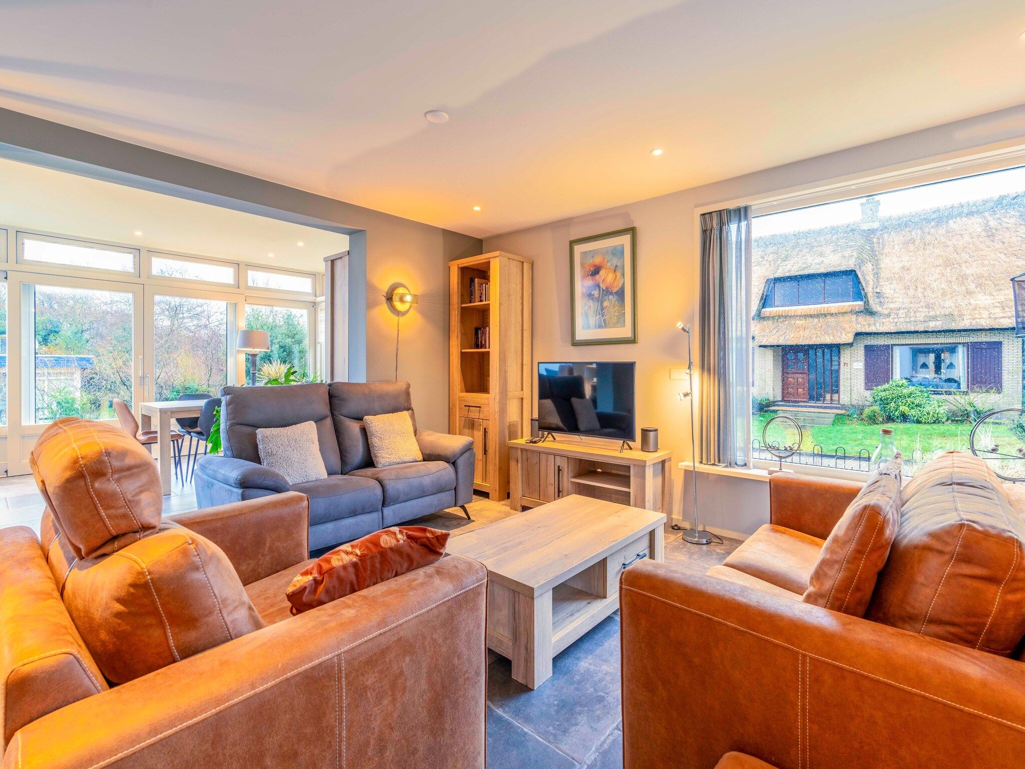 De woonkamer van Ruijslaan 69 - Huis Ter Duin in De Koog