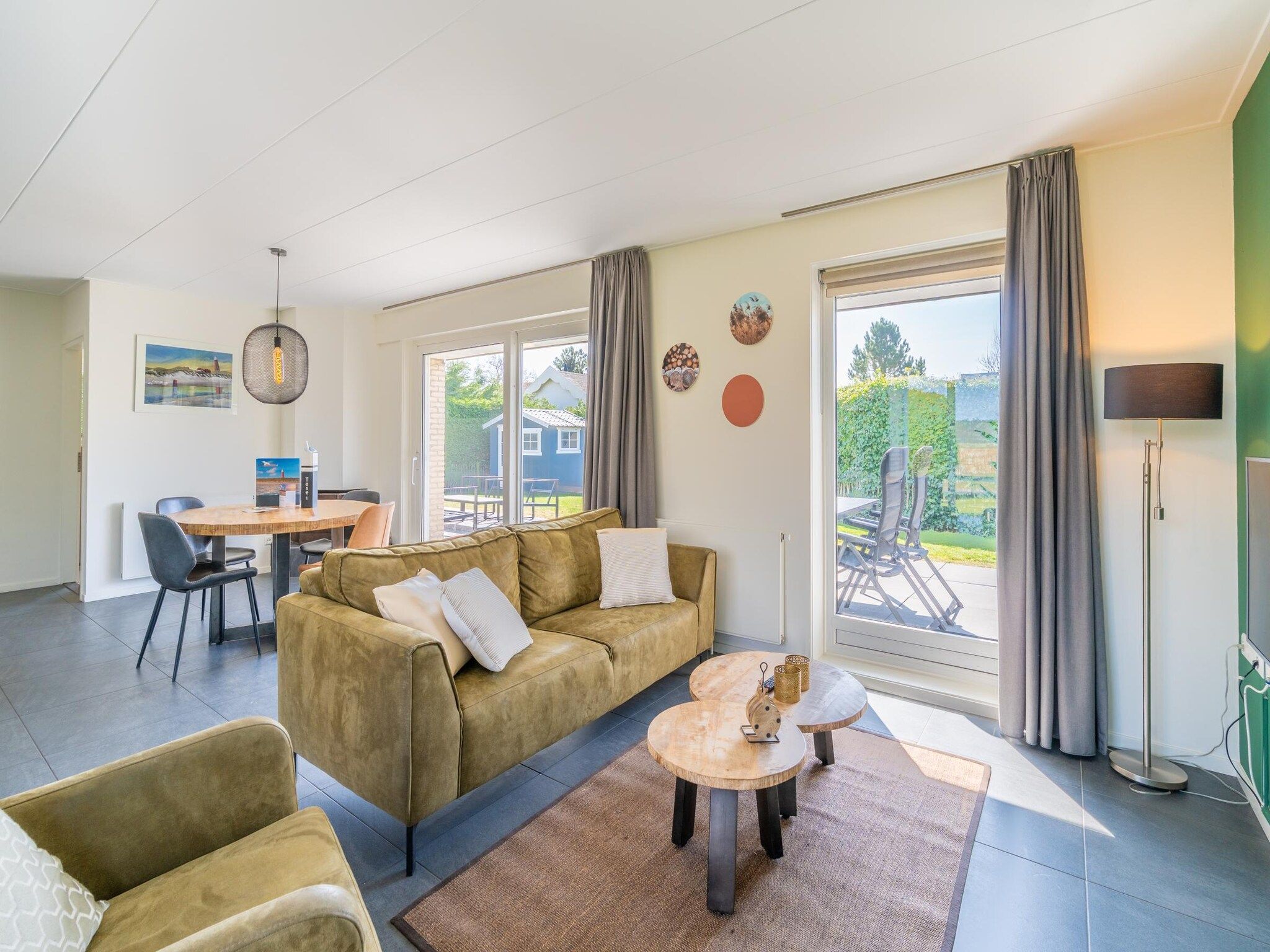 De woonkamer van Hoogelandt 90a in De Koog