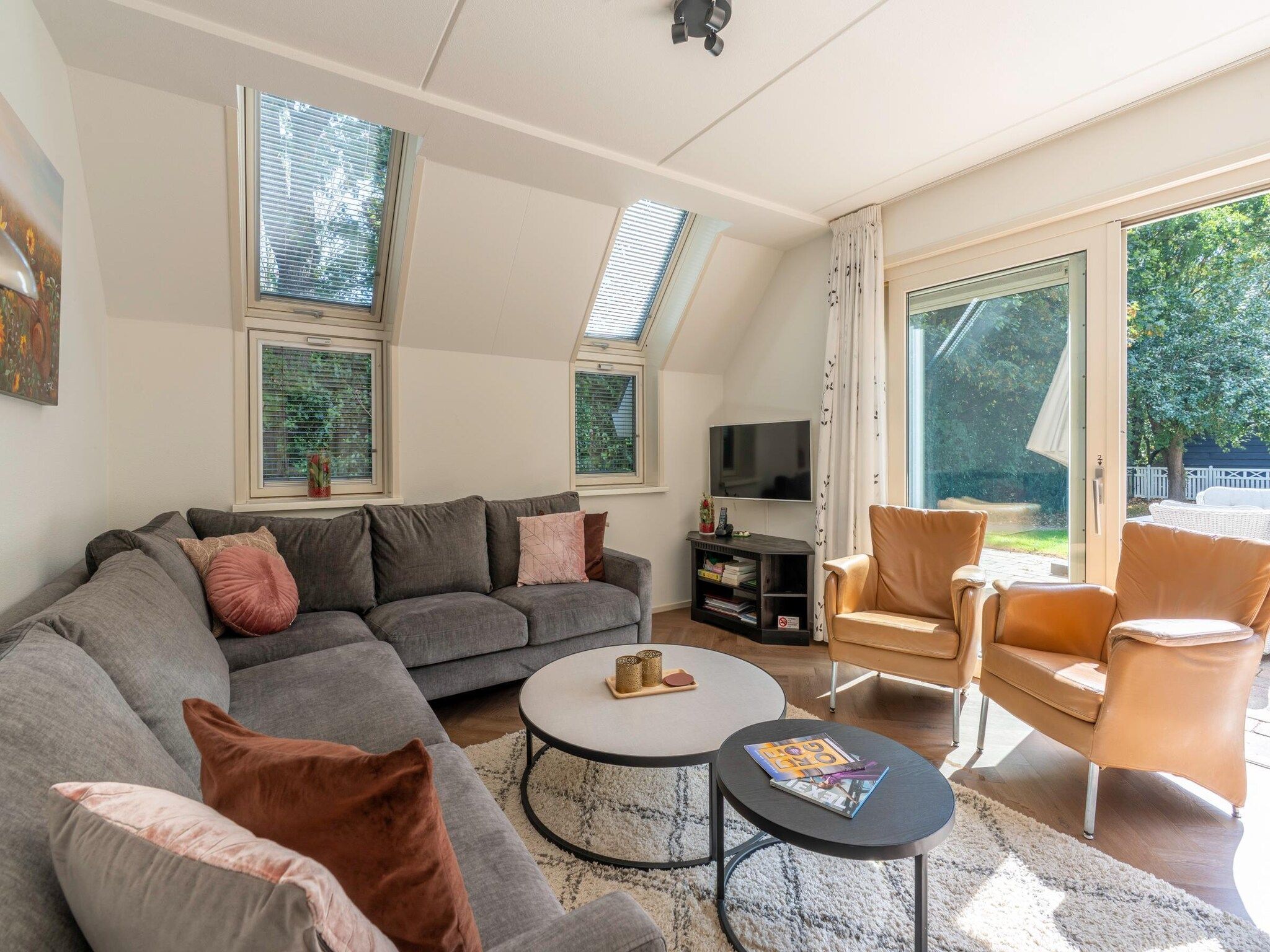 De woonkamer van Het oude dijkje in De Koog