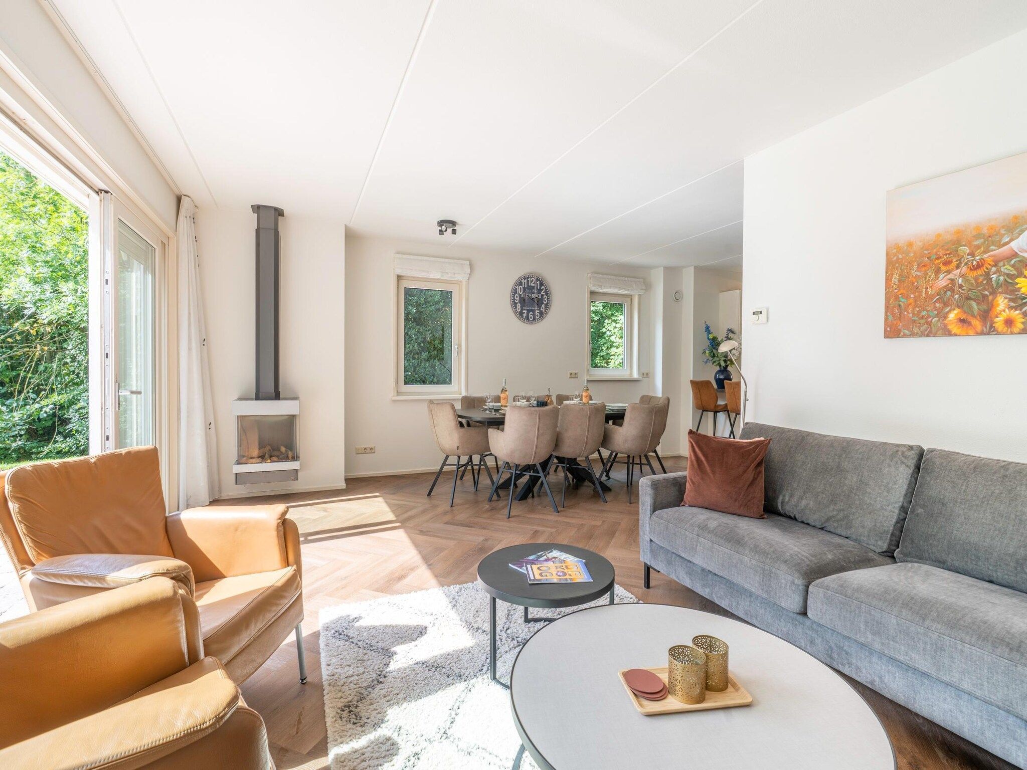 De woonkamer van Het oude dijkje in De Koog