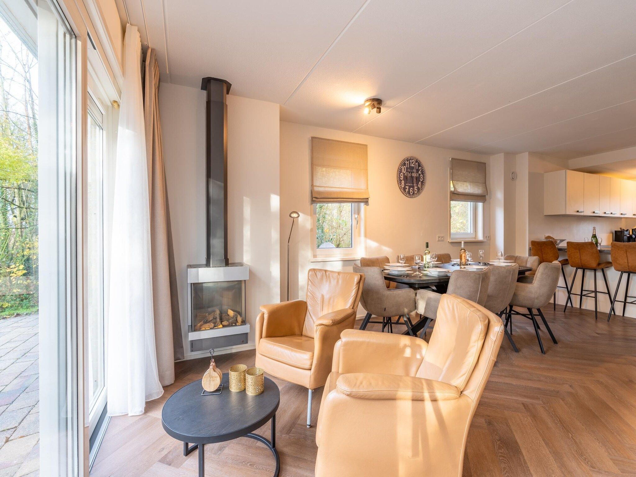 De woonkamer van Het oude dijkje in De Koog