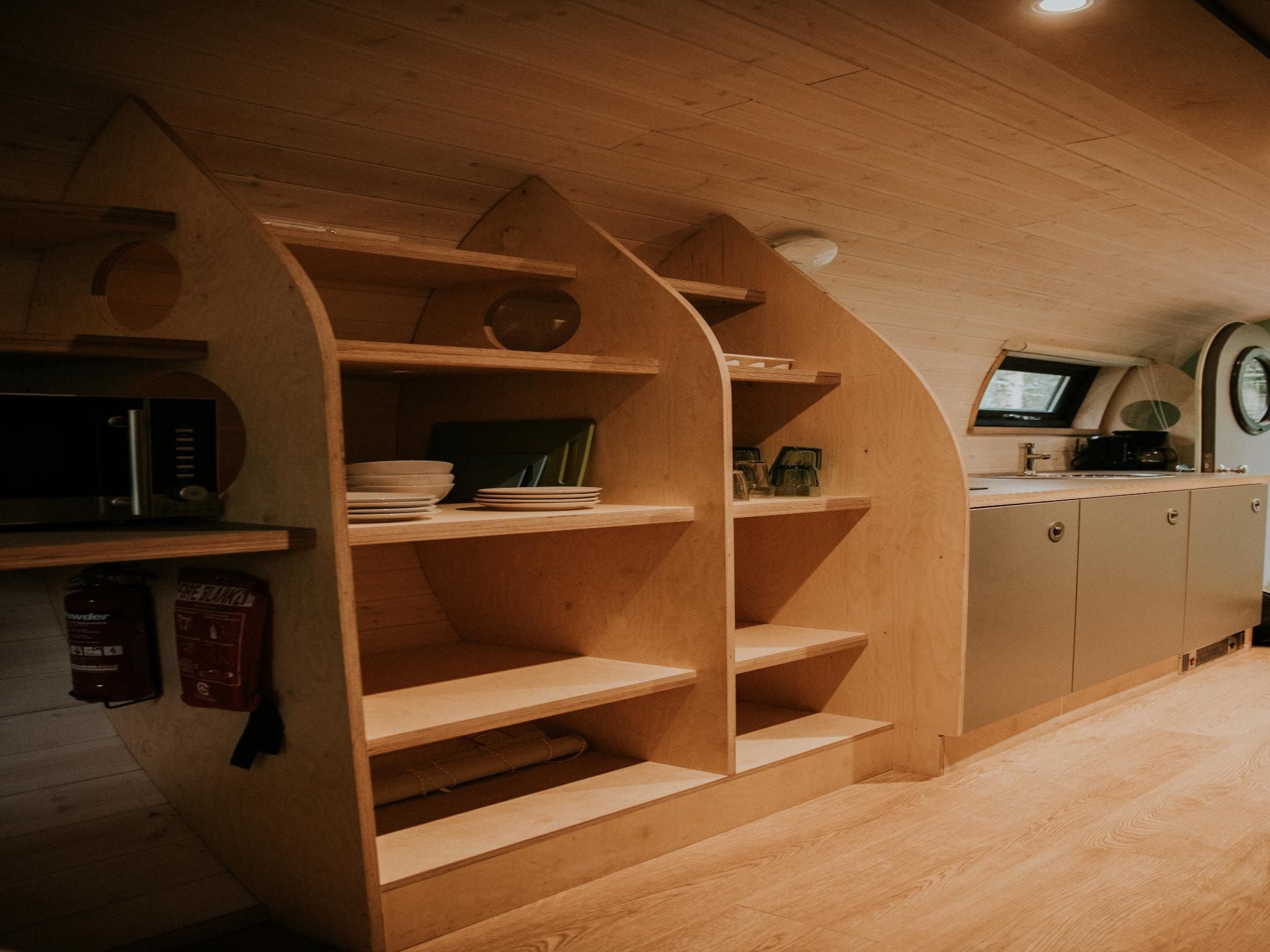 Een slaapkamer van Skycabin | 2-4 persoons in Balkbrug