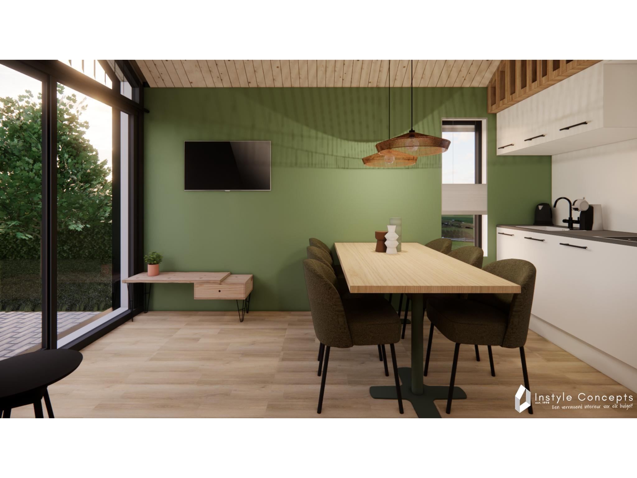 De keuken van Reestdal lodge | 6 persoons in Balkbrug