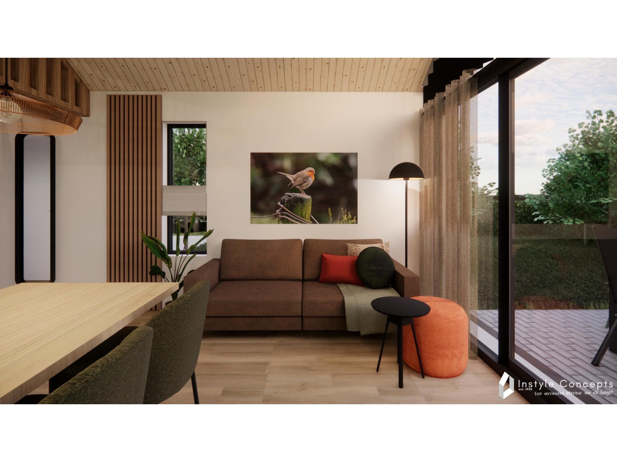 De woonkamer van Reestdal lodge | 6 persoons in Balkbrug