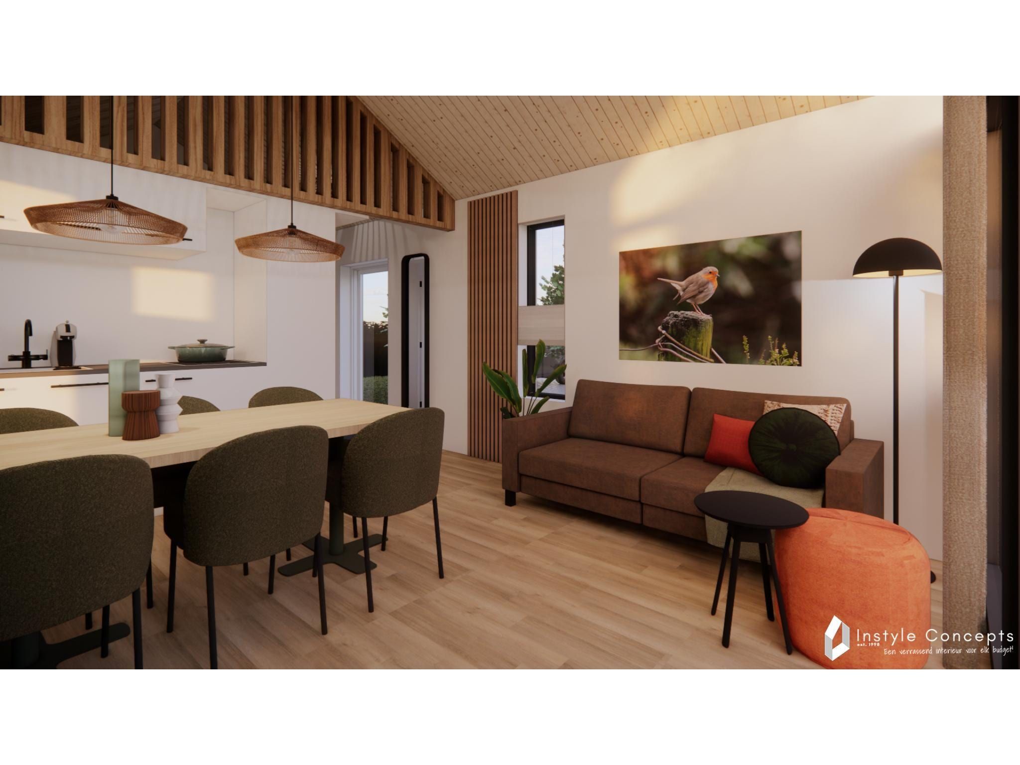 De eetkamer van Reestdal lodge | 6 persoons in Balkbrug