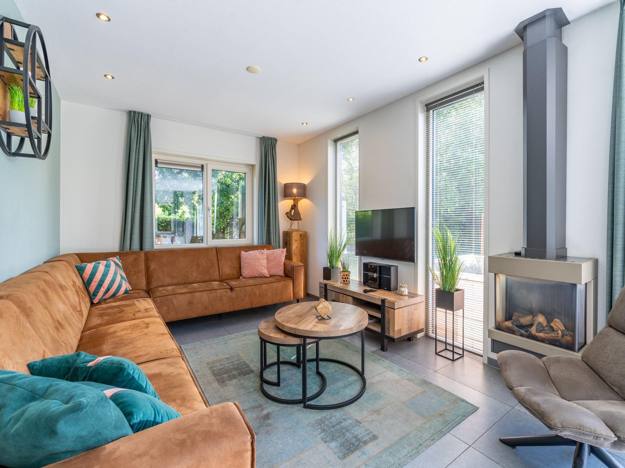 De woonkamer van Hoogelandt 126 in De Koog