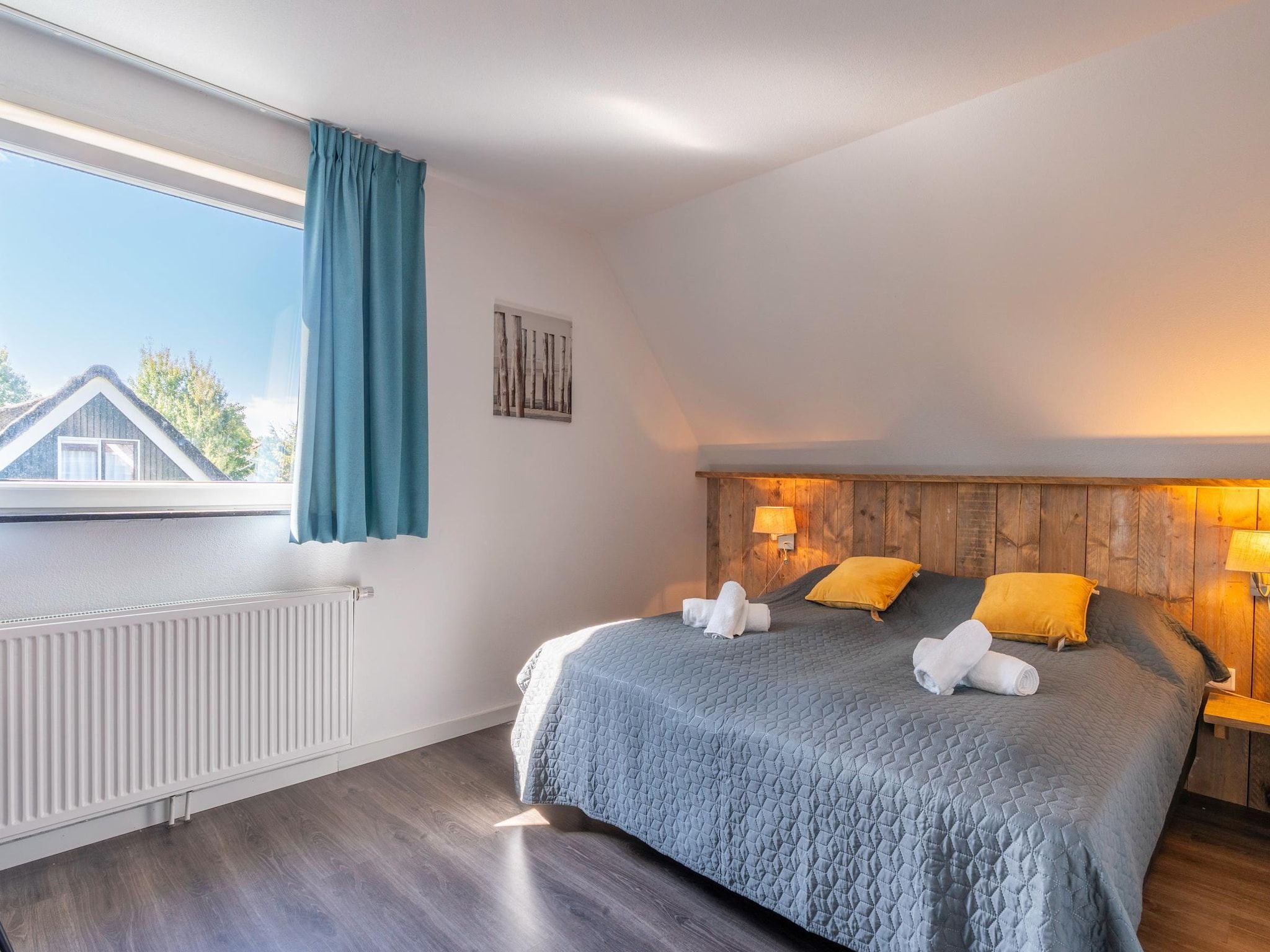 Een slaapkamer van Hoogelandt 126 in De Koog