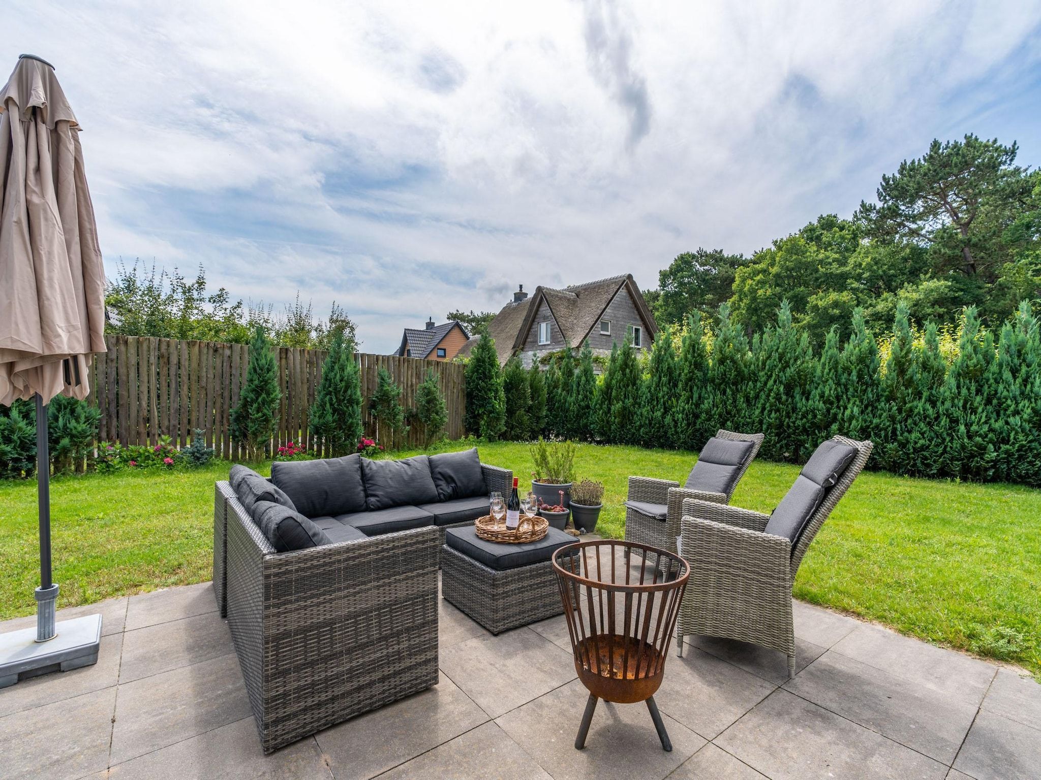 De tuin van Hoogelandt 106F in De Koog