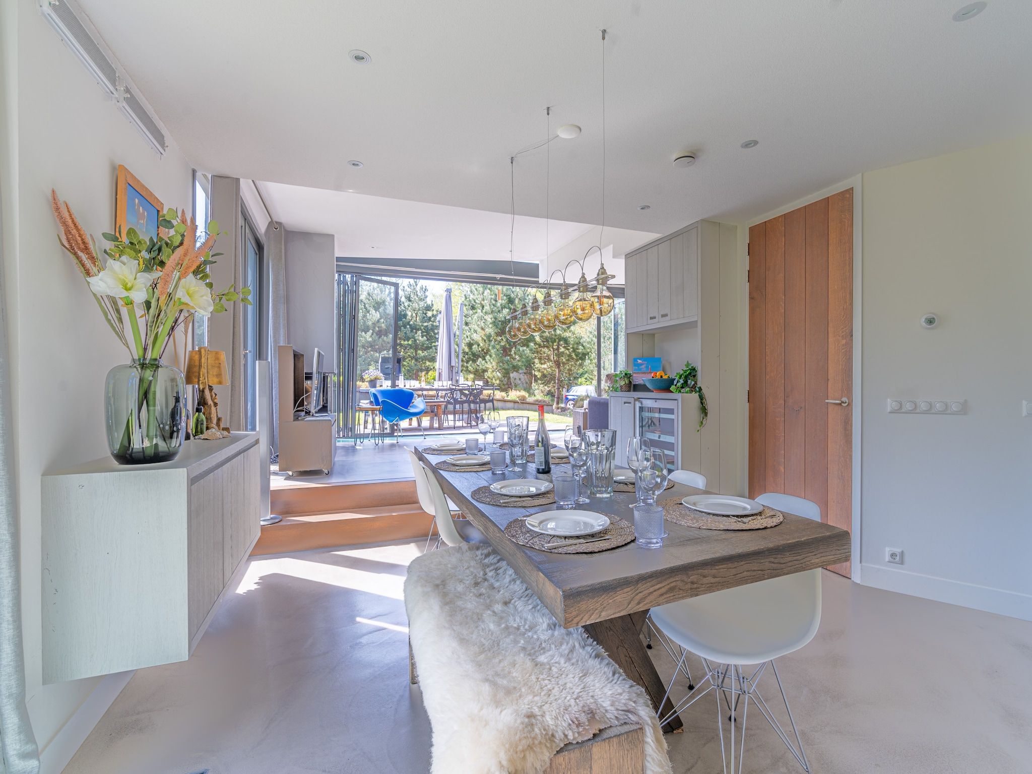 De woonkamer van Duynzoom 5 in De Koog