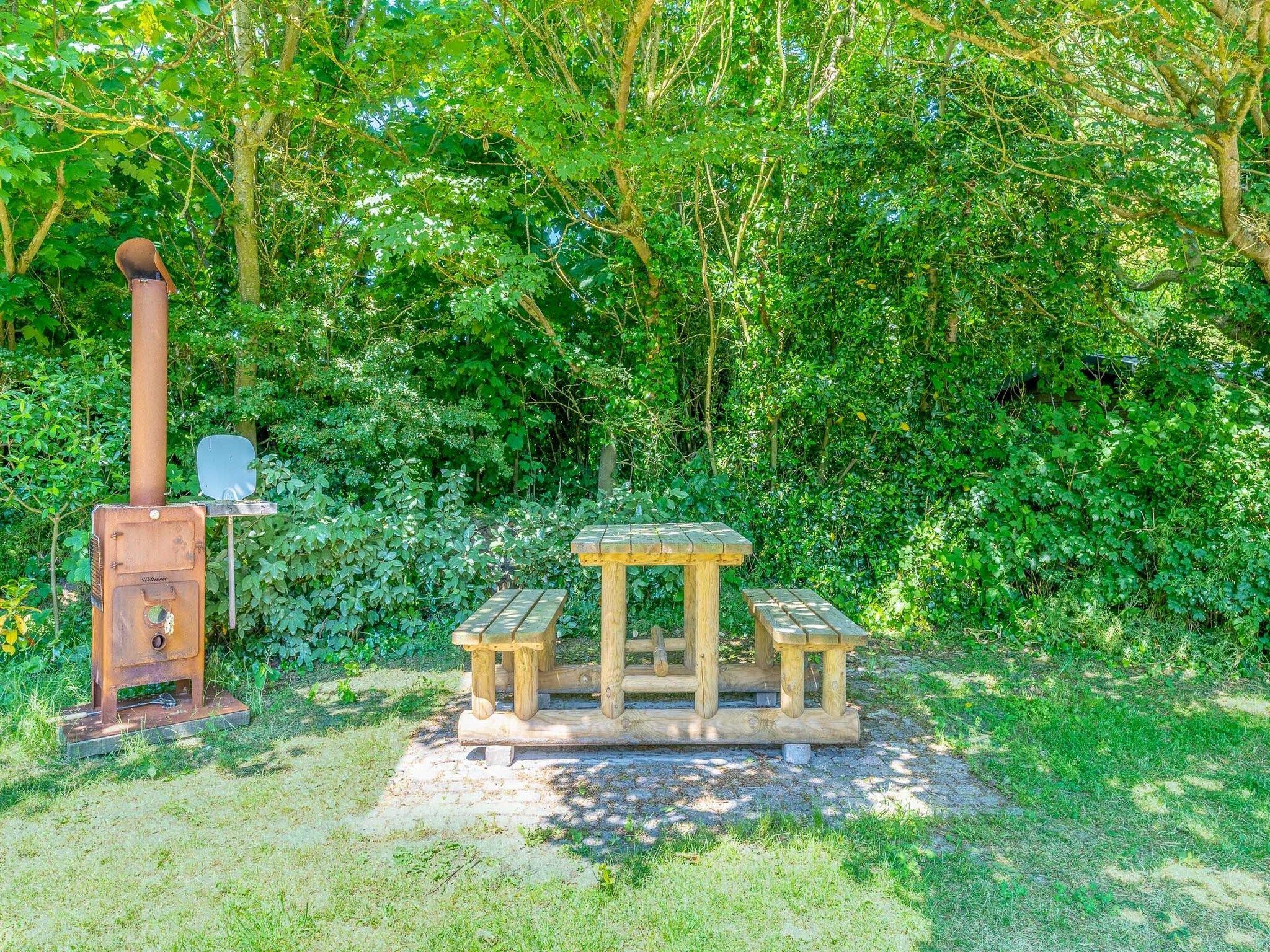 De tuin van Kamperfoelie 43 in De Koog