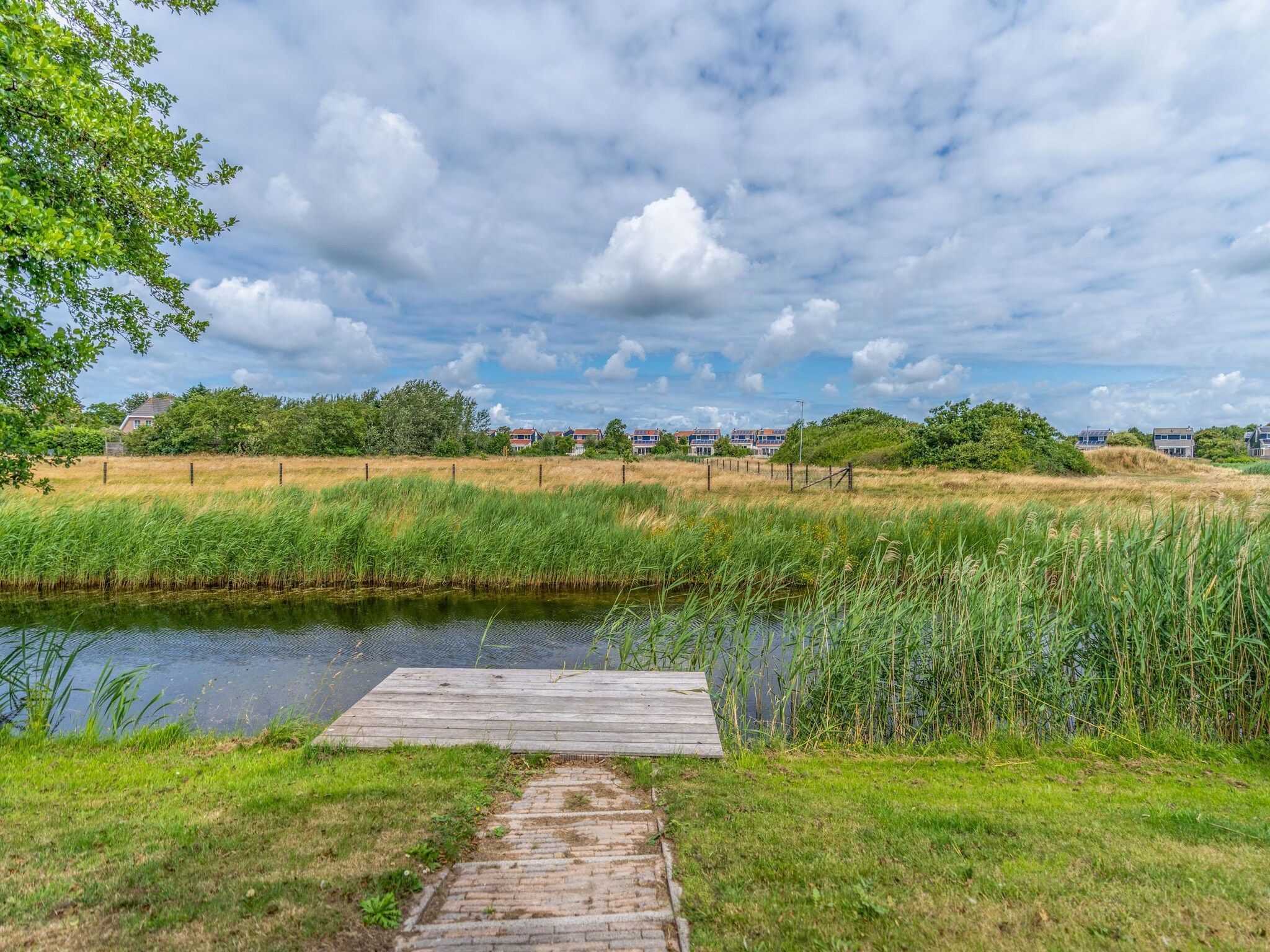De tuin van Kamperfoelie 69 in De Koog