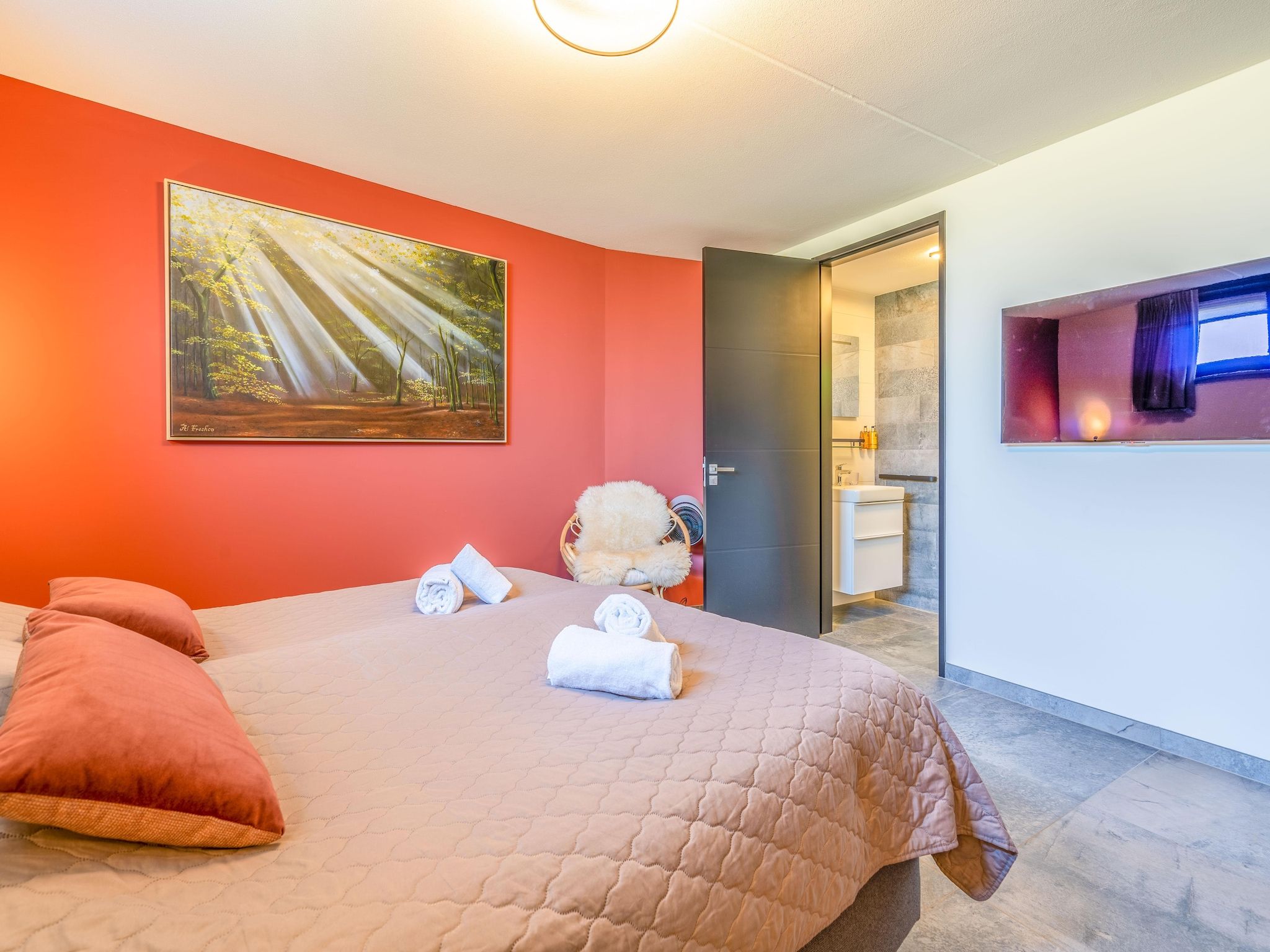 Een slaapkamer van Waalerburght 18 in De Waal