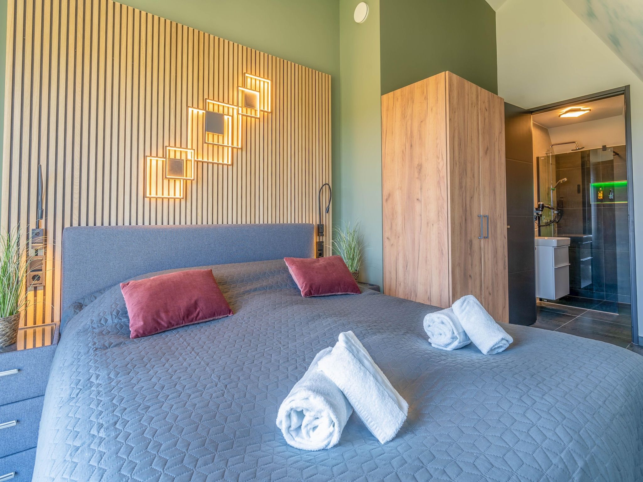 Een slaapkamer van Waalerburght 18 in De Waal