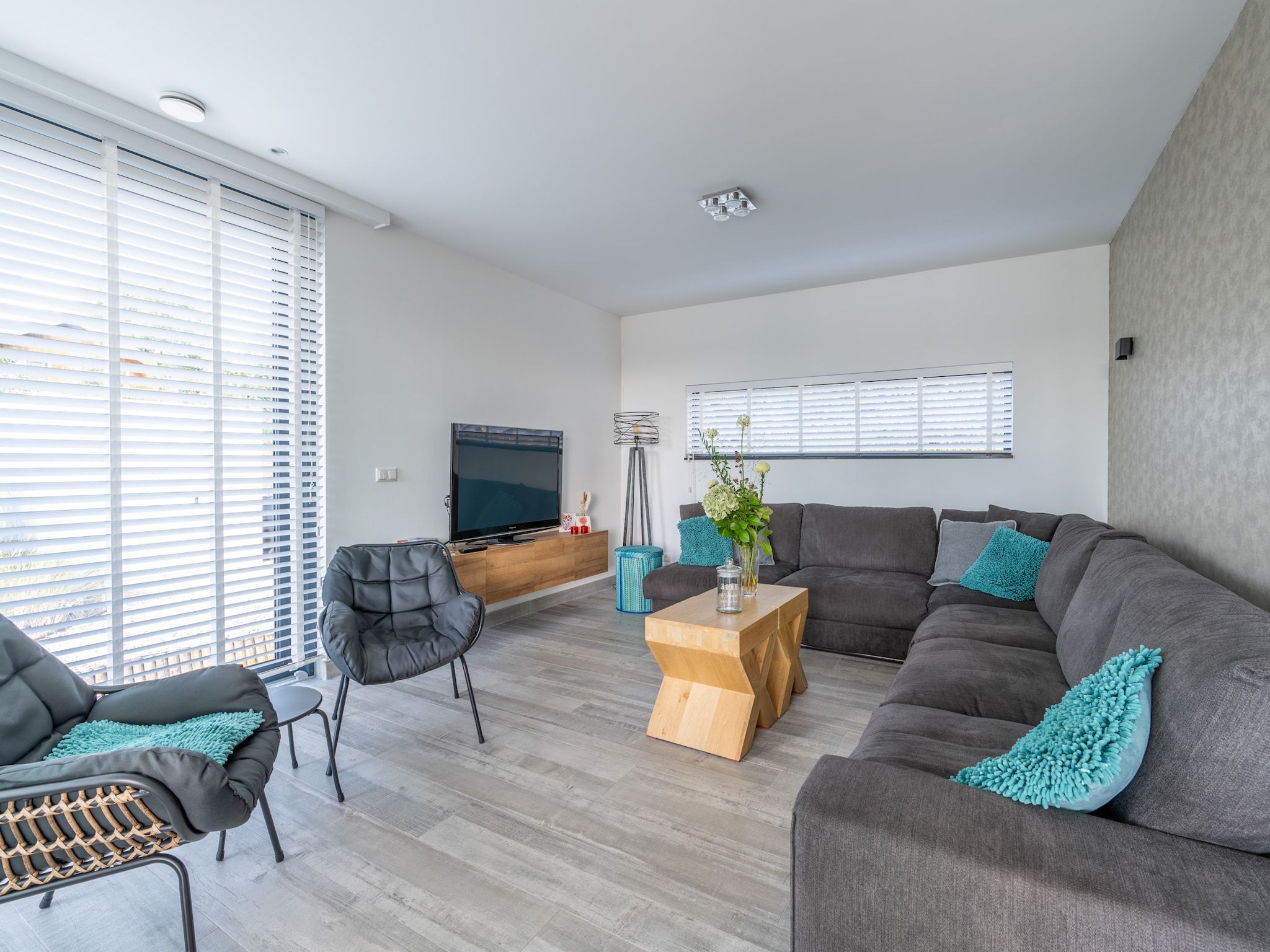 De woonkamer van Strandvilla Hygge in Den Burg