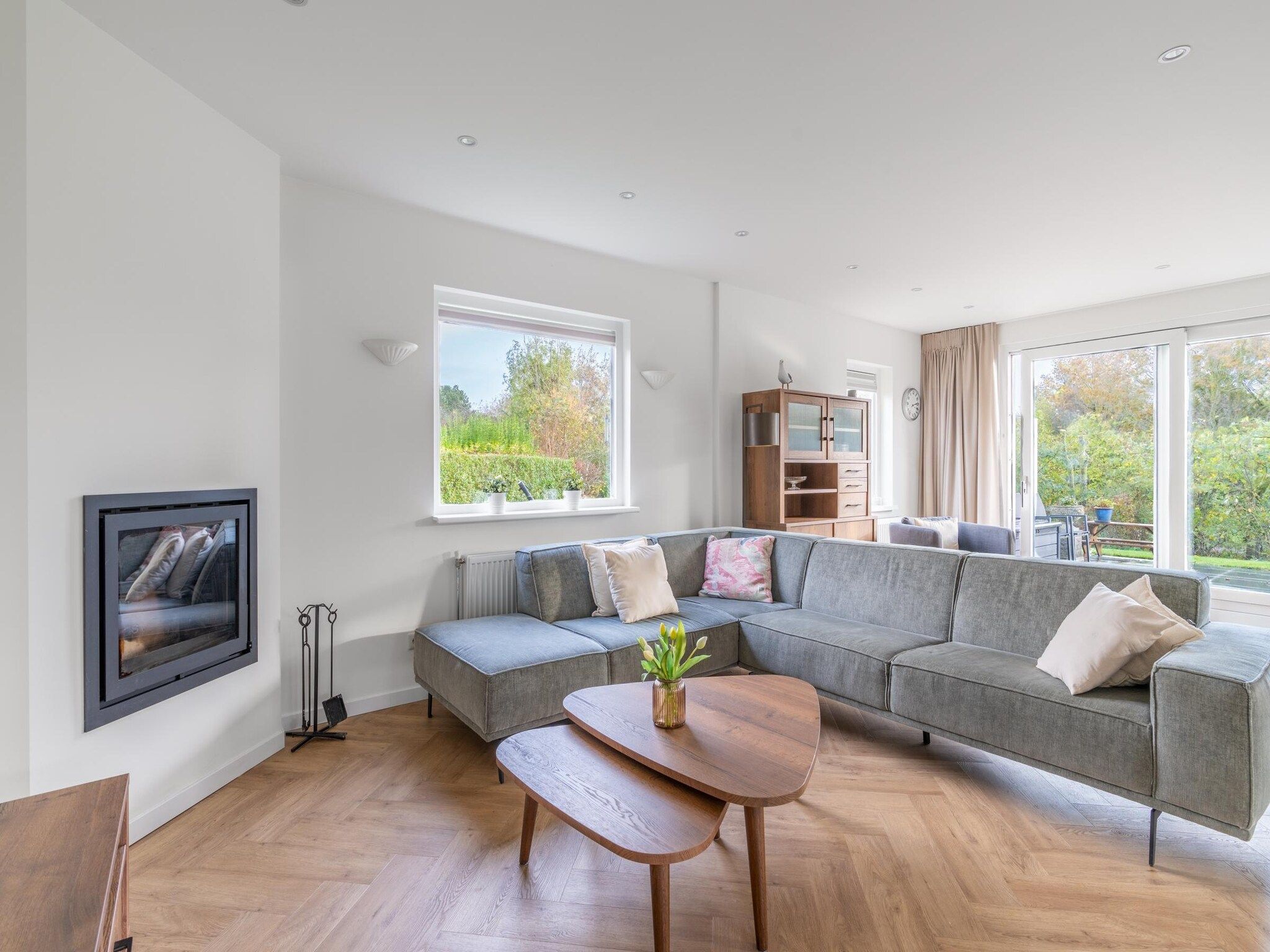 De woonkamer van Stappeland 197 in De Koog