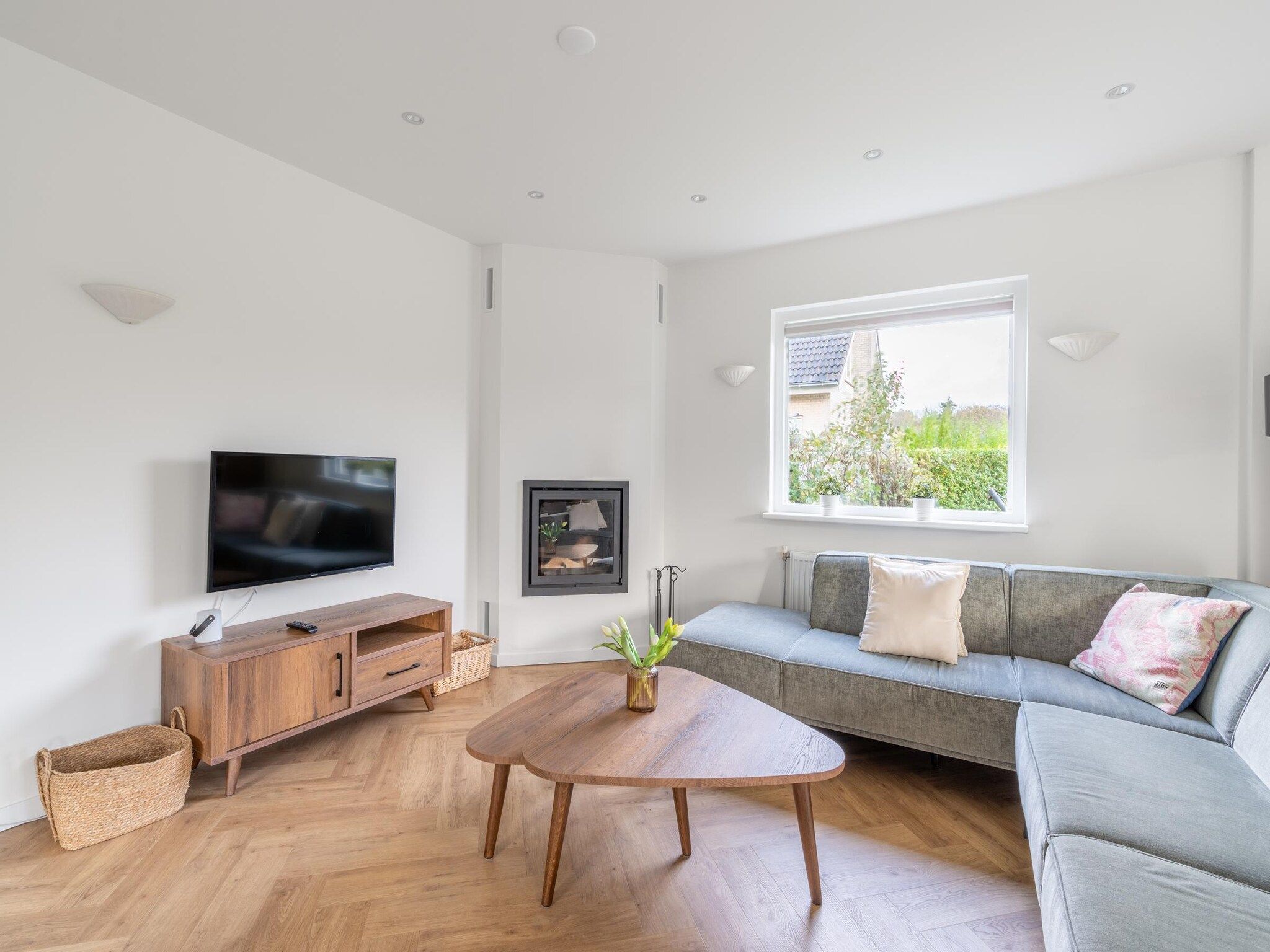 De woonkamer van Stappeland 197 in De Koog