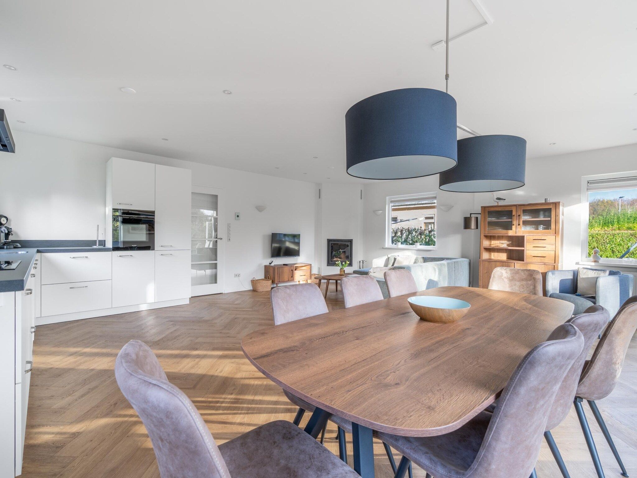 De eetkamer van Stappeland 197 in De Koog