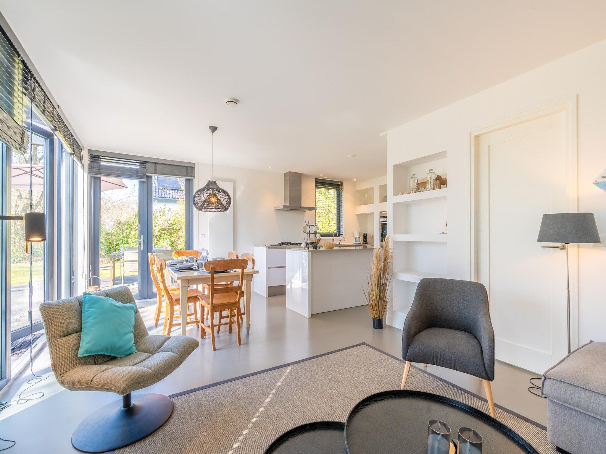 De woonkamer van De Wadden Parel 184 in Den Burg