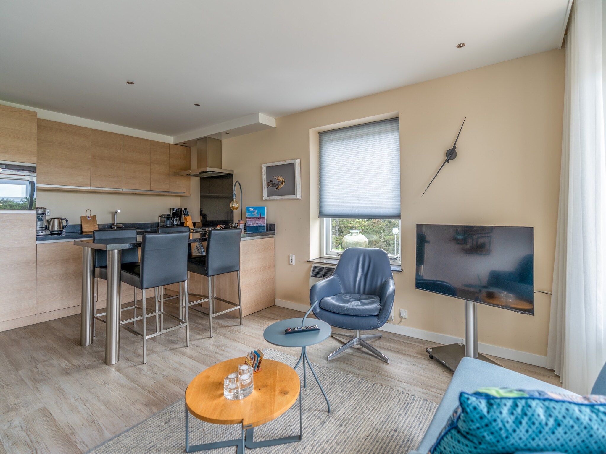 De woonkamer van Juliana 038 in De Koog