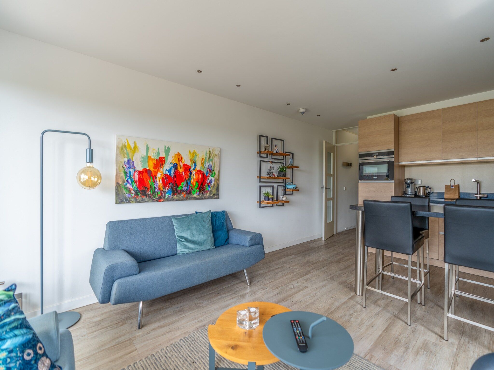 De woonkamer van Juliana 038 in De Koog