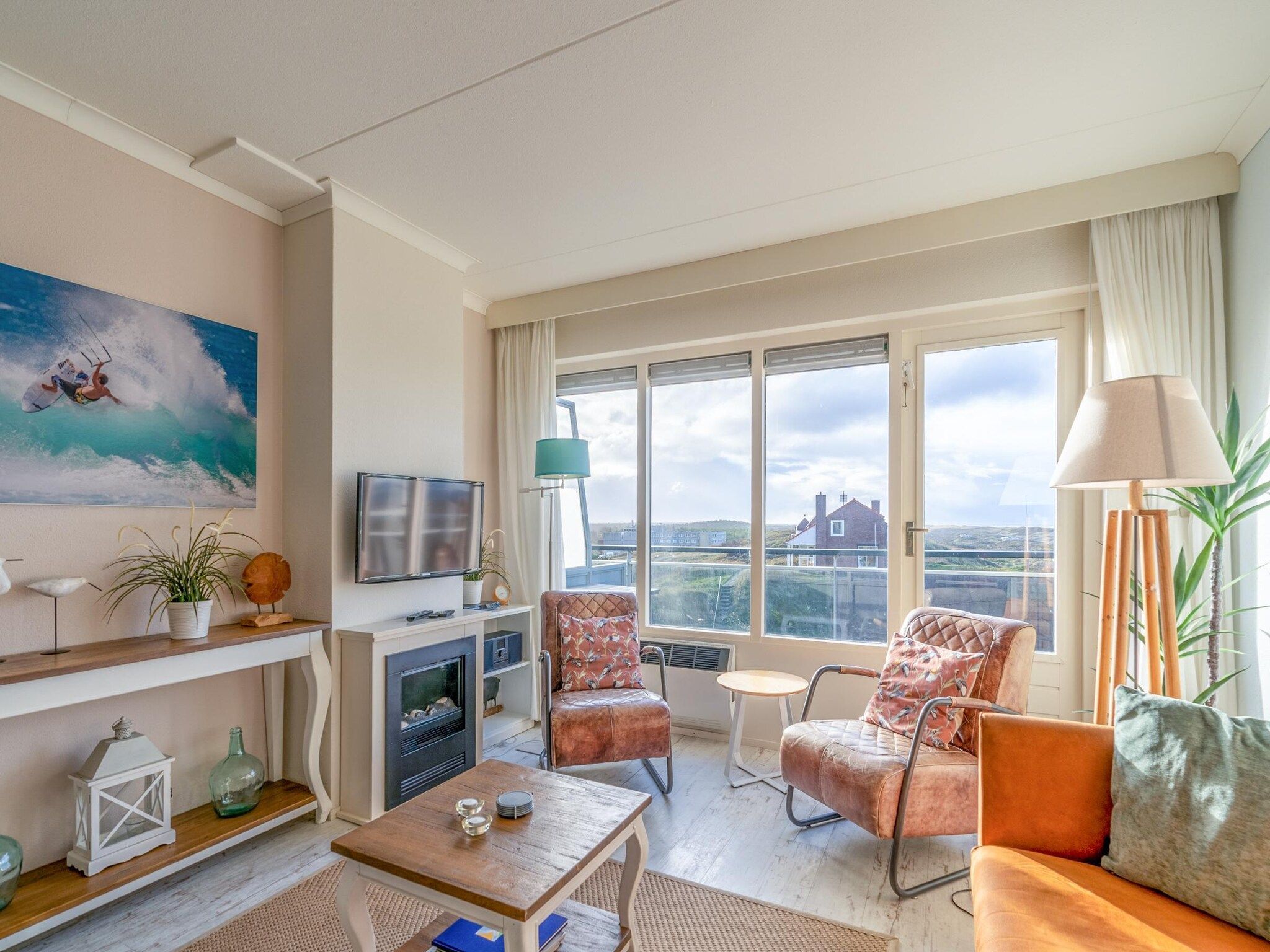 De woonkamer van Juliana 148 in De Koog