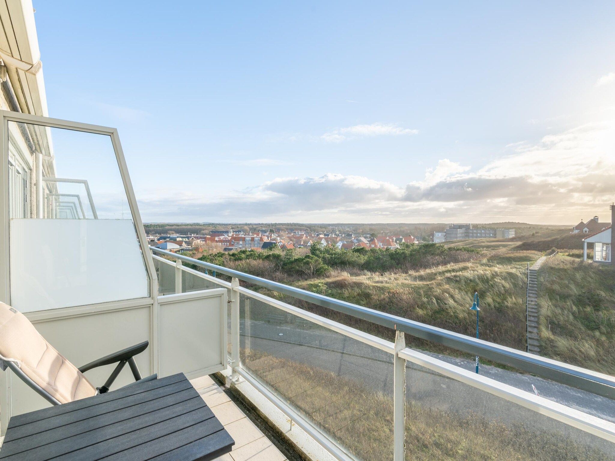 Het uitzicht vanaf Juliana 146 in De Koog
