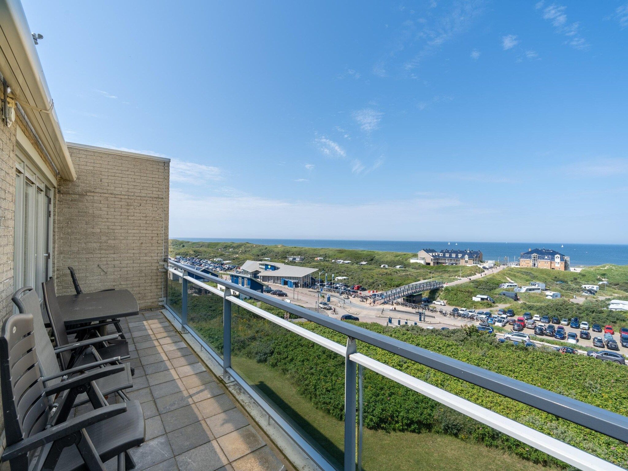 Het uitzicht vanaf Juliana 152 in De Koog