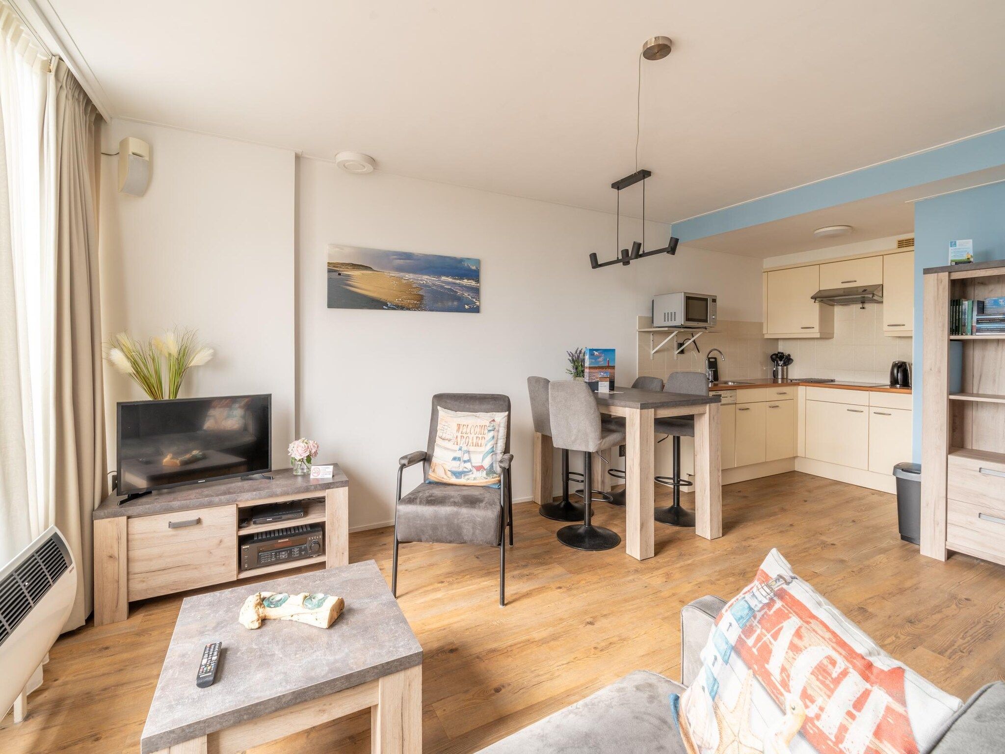 De woonkamer van Juliana 076 in De Koog