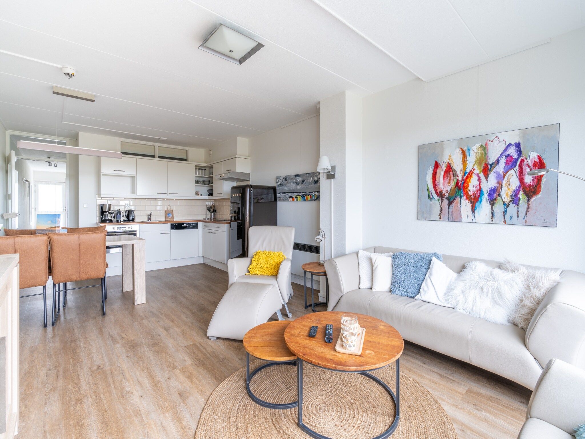 De woonkamer van Juliana 092 in De Koog