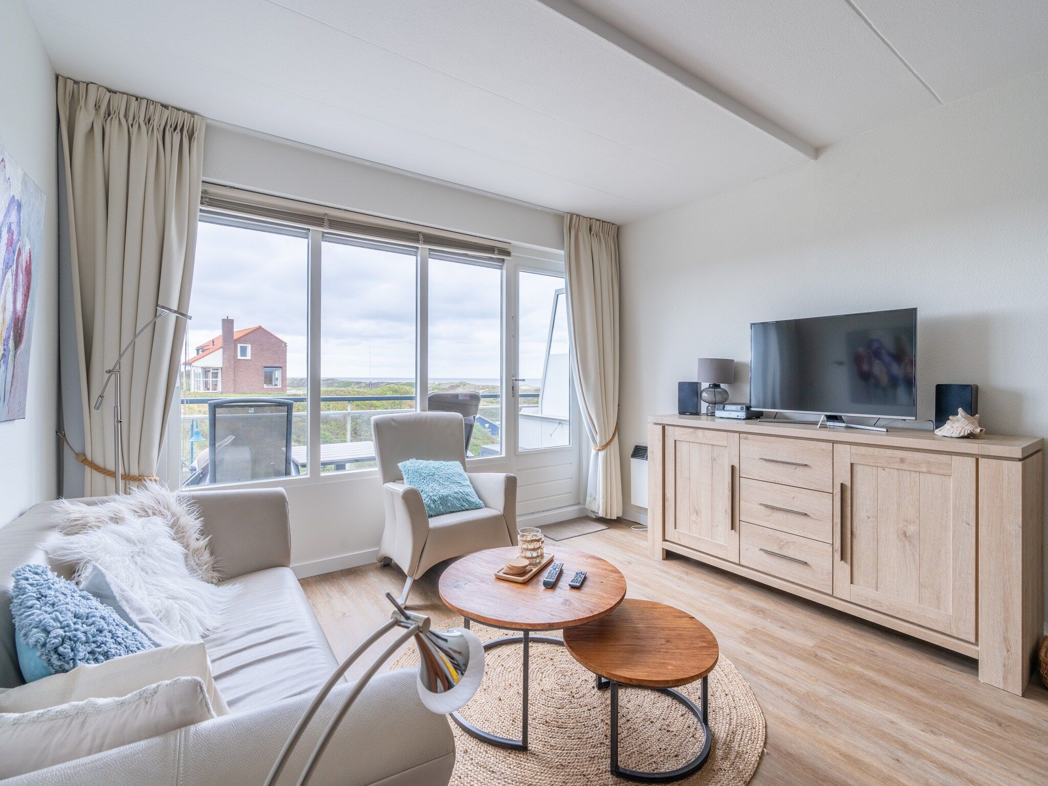 De woonkamer van Juliana 092 in De Koog