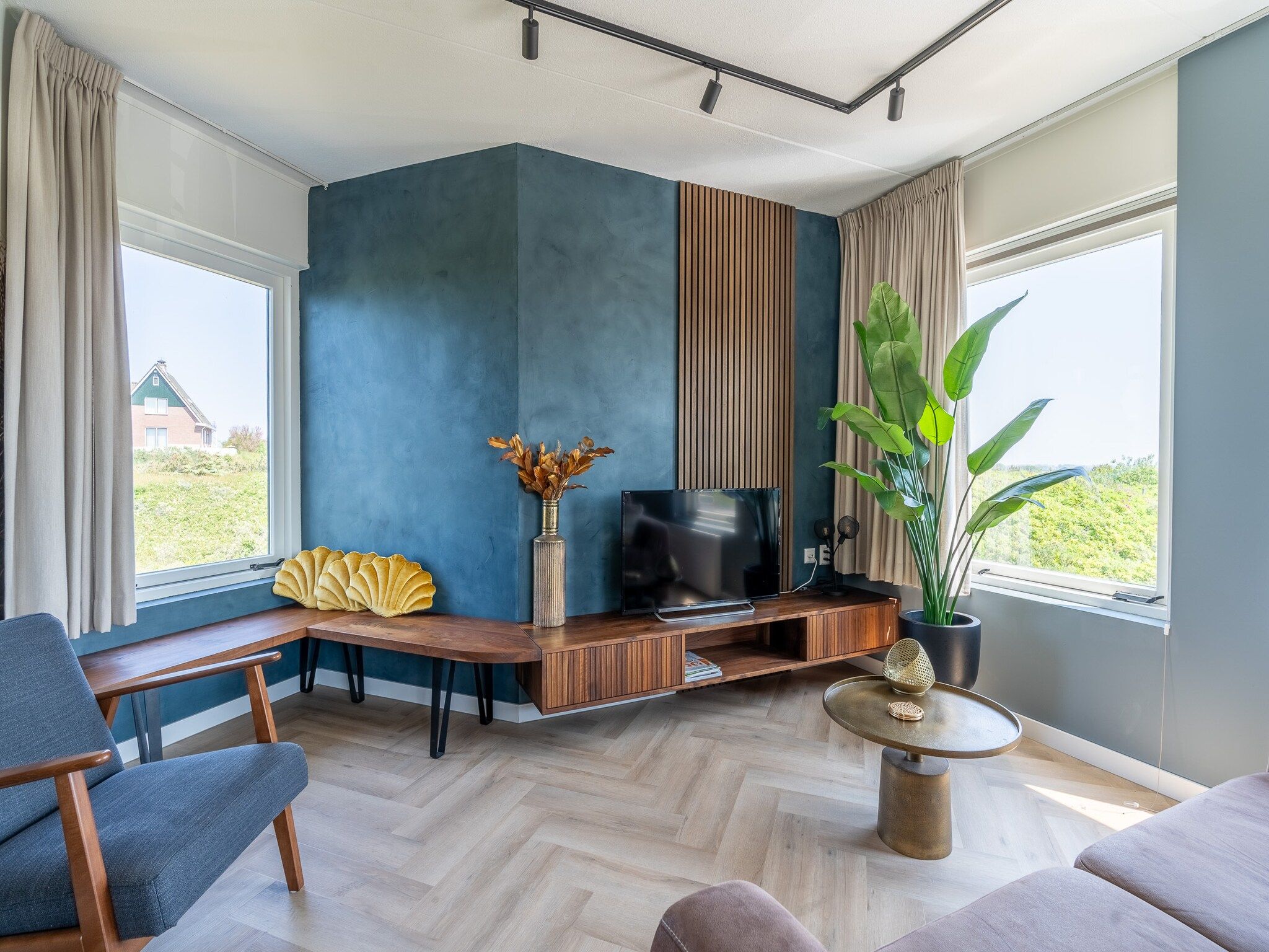 De woonkamer van Juliana 120 in De Koog