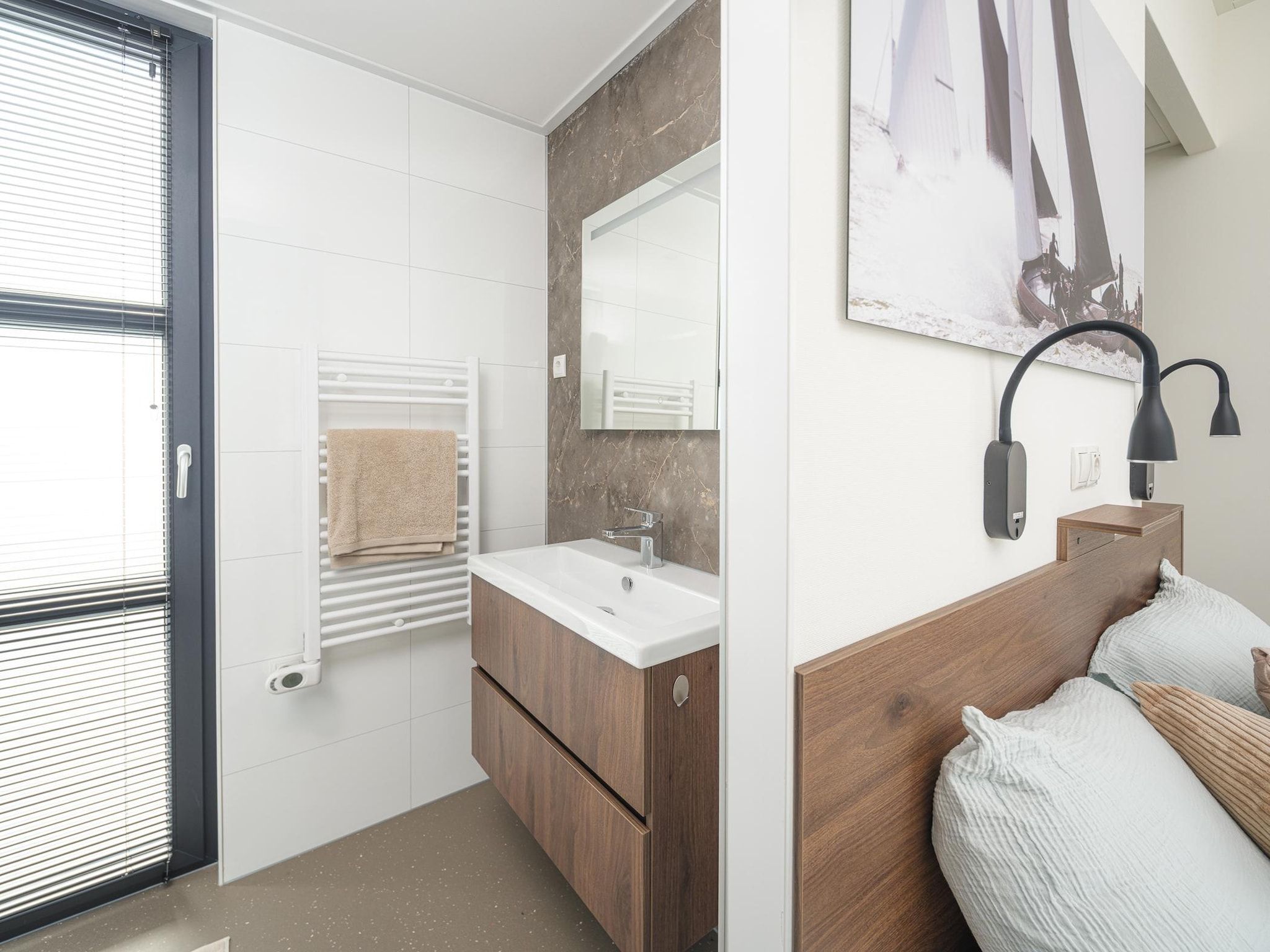 De badkamer van Villa Meerzicht | 2 Pers. in Workum
