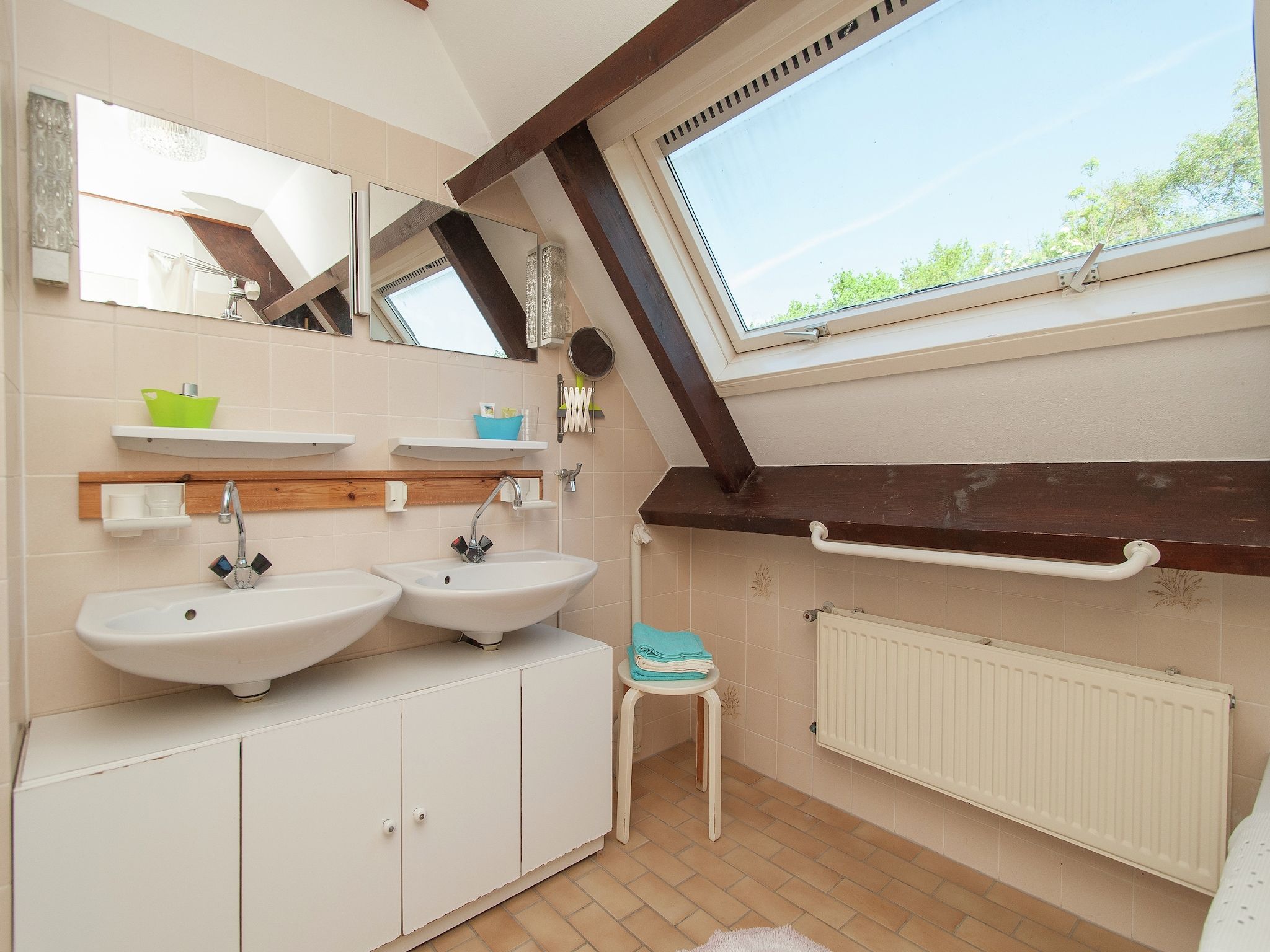 De badkamer van De Waske in Warns