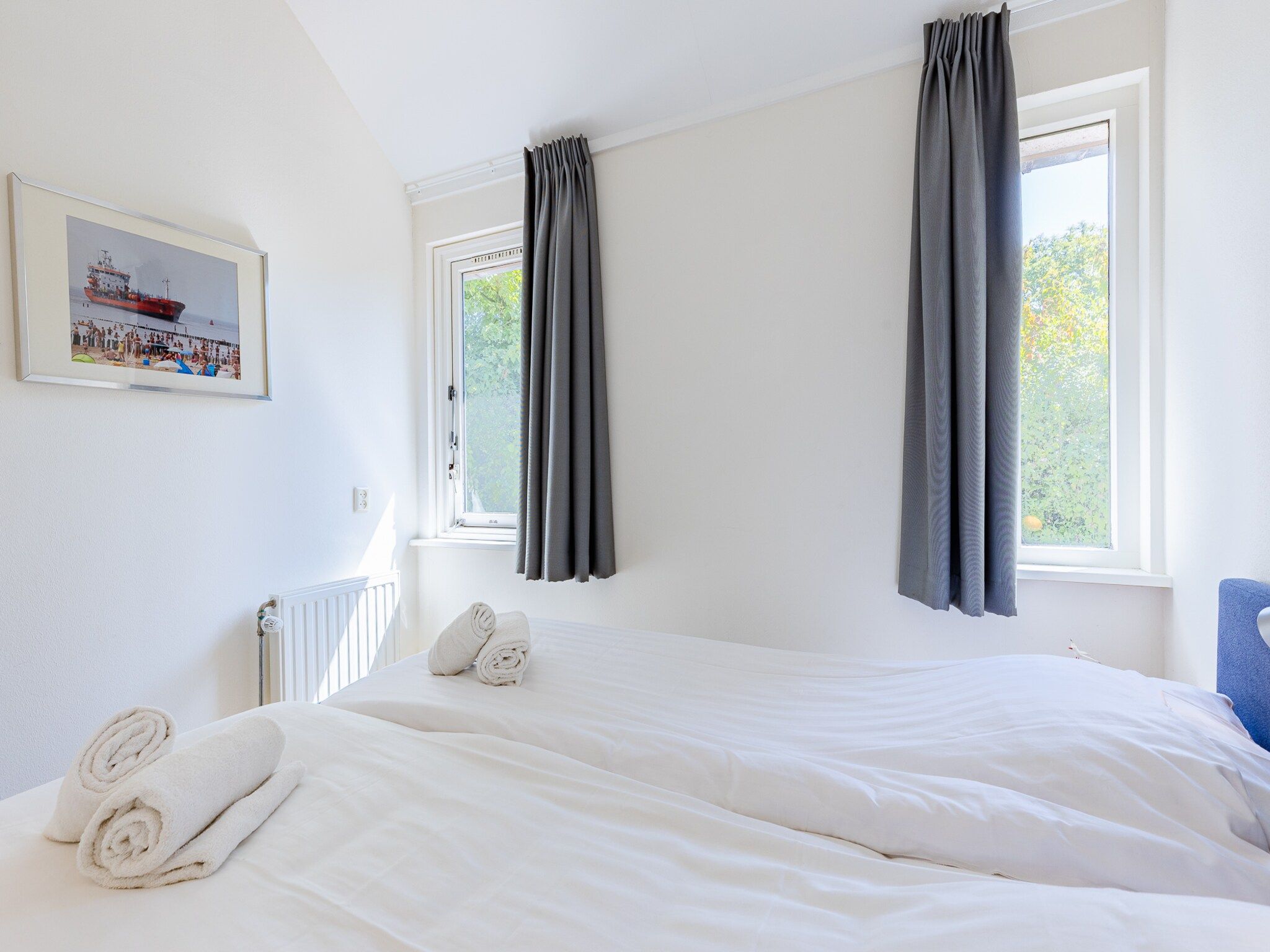 Een slaapkamer van Vakantiewoning - Westduin 6 I Vlissingen 'Zilt en zand' in Vlissingen