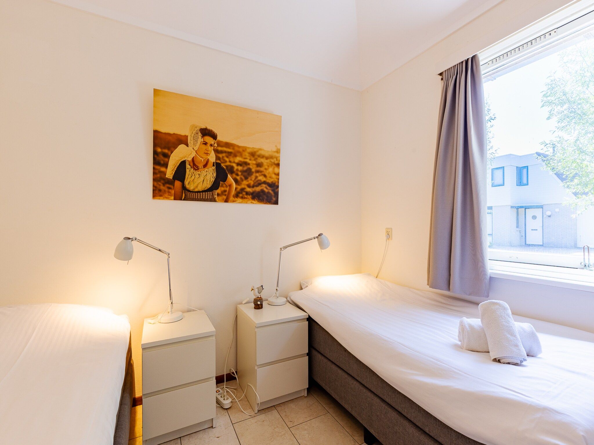 Een slaapkamer van Vakantiewoning - Westduin 6 I Vlissingen 'Zilt en zand' in Vlissingen