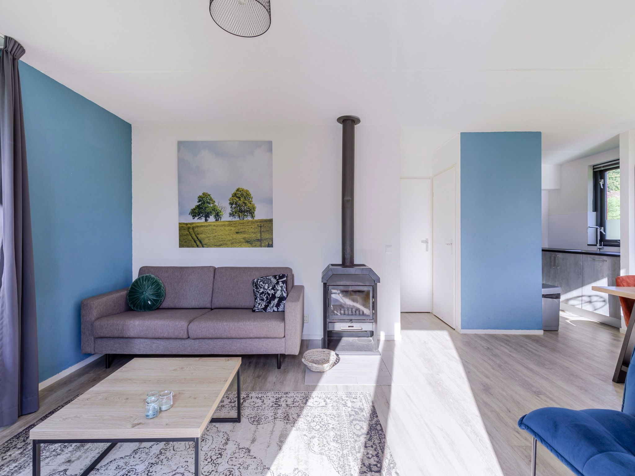 De woonkamer van 7 - Persoons Forest 217 Sauna Bungalow (copy) (copy) (copy) in Ewijk