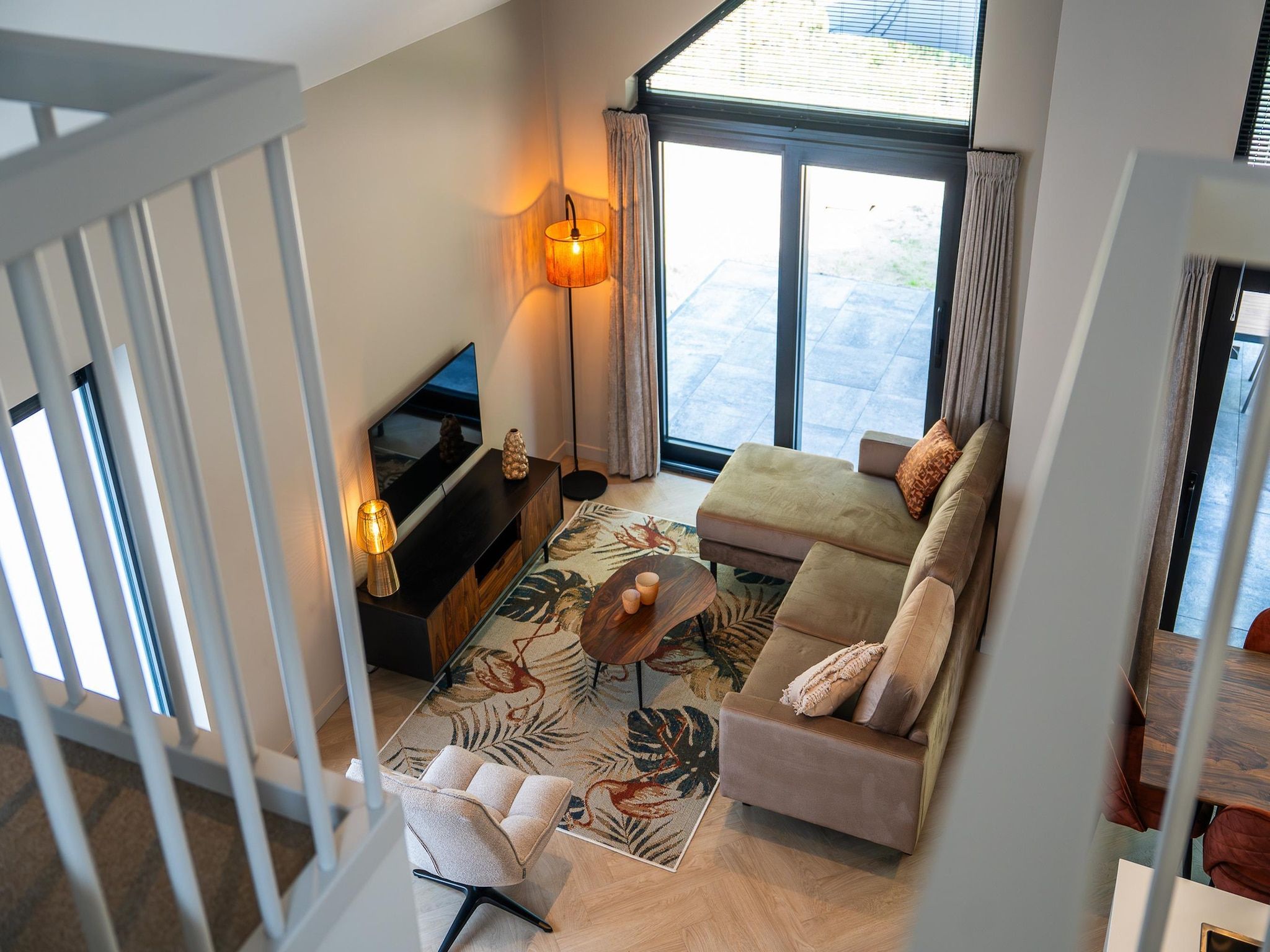 De woonkamer van Ecovilla Waterzicht  6 people Luxe in Oirschot